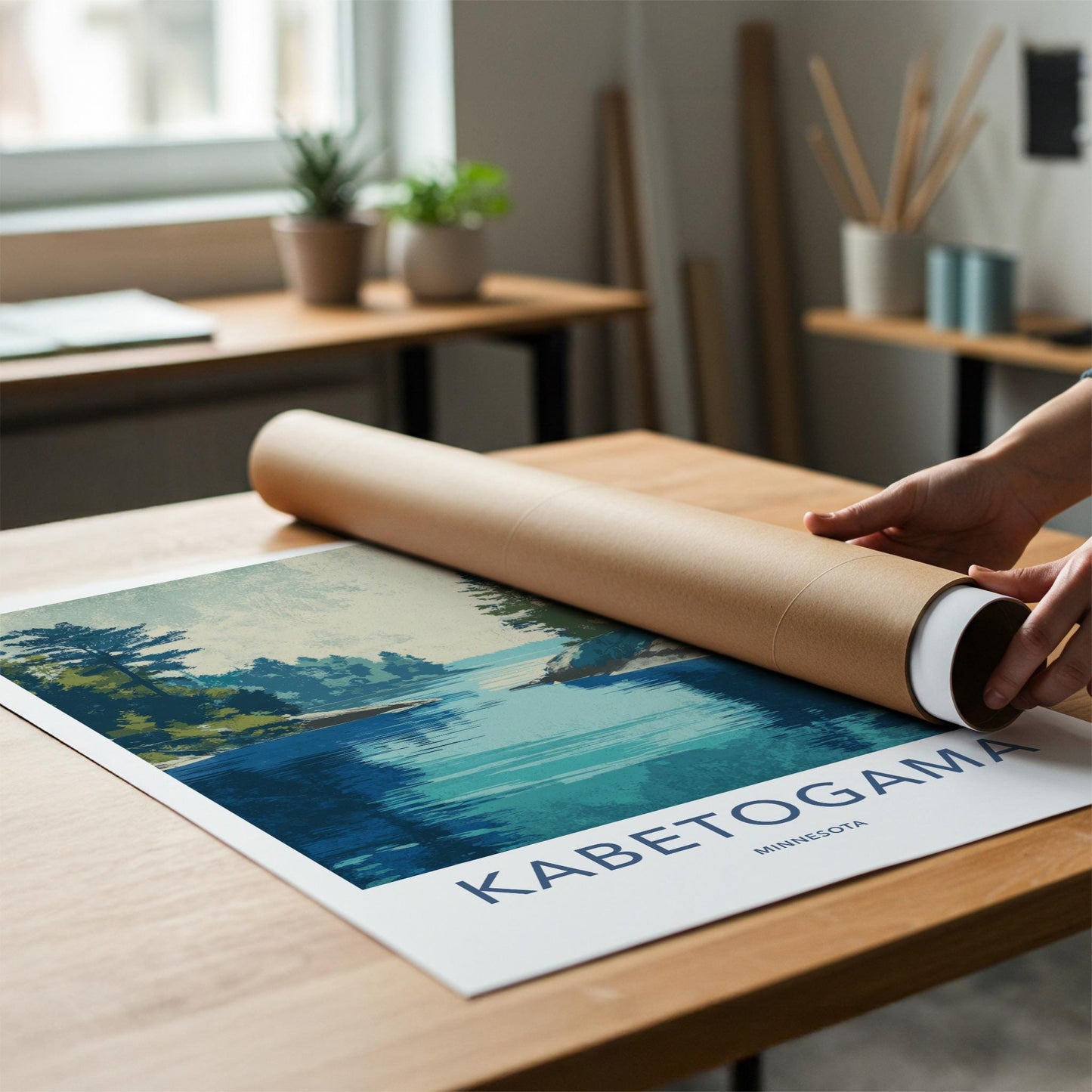 Kabetogama Poster - Minnesota Travel Art - Vivid Lake Forest Home Decor