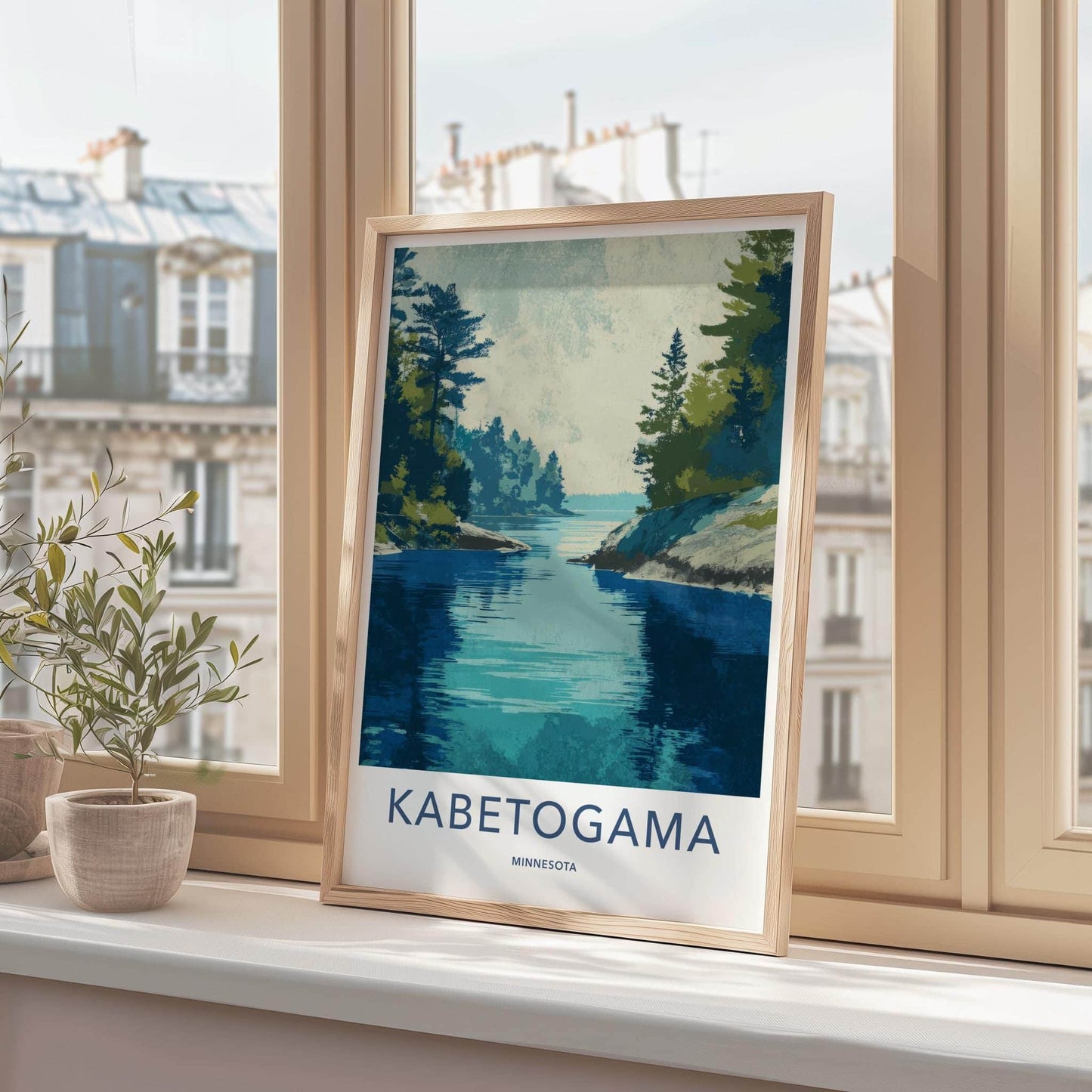 Kabetogama Poster - Minnesota Travel Art - Vivid Lake Forest Home Decor