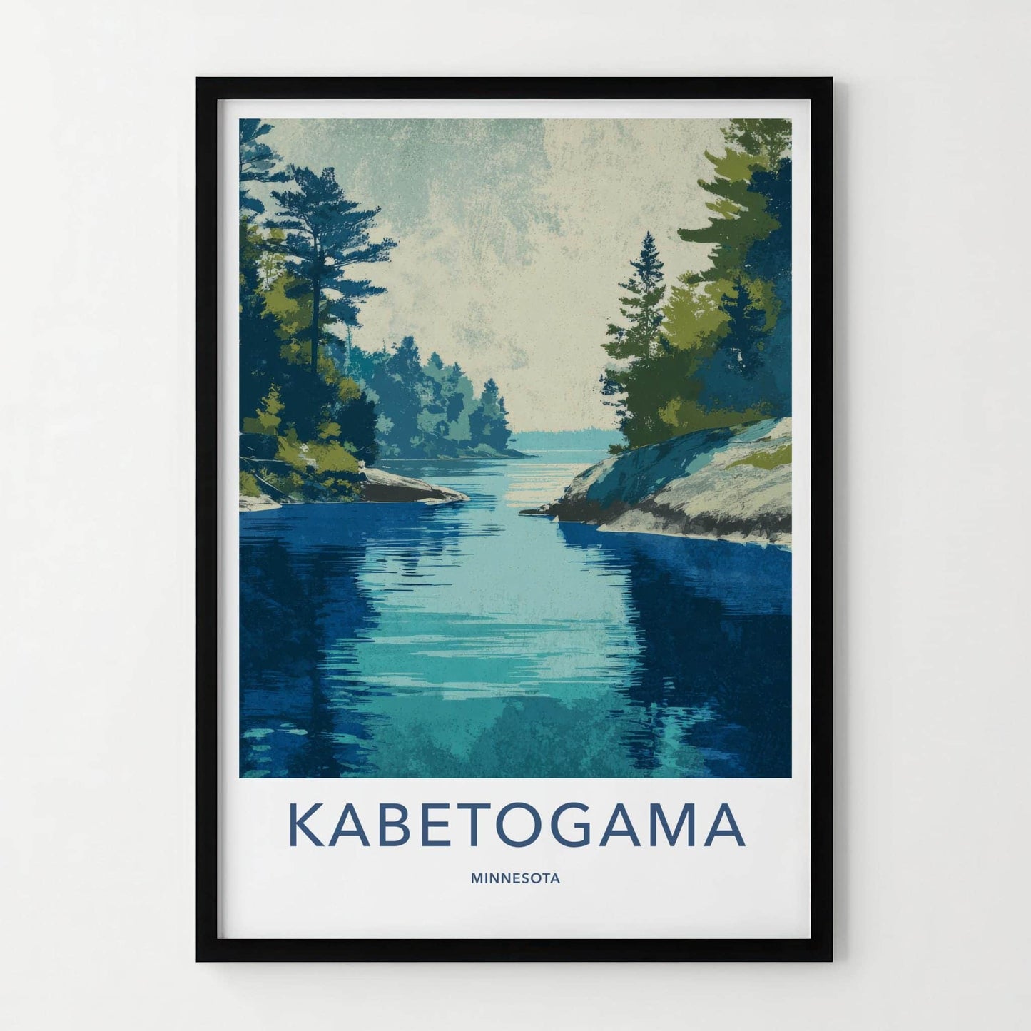 Kabetogama Poster - Minnesota Travel Art - Vivid Lake Forest Home Decor