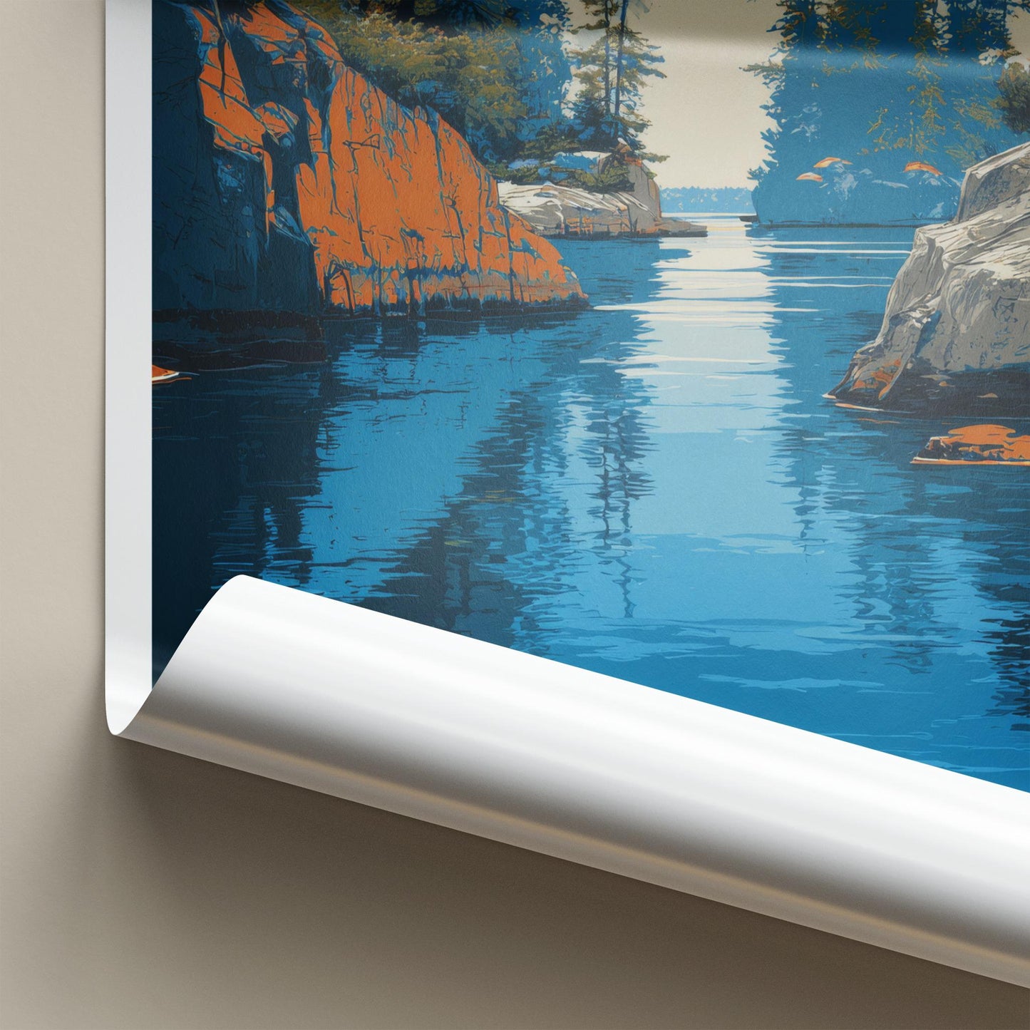 Kabetogama Poster - Minnesota Wall Art - Blue Lake Shores Home Decor