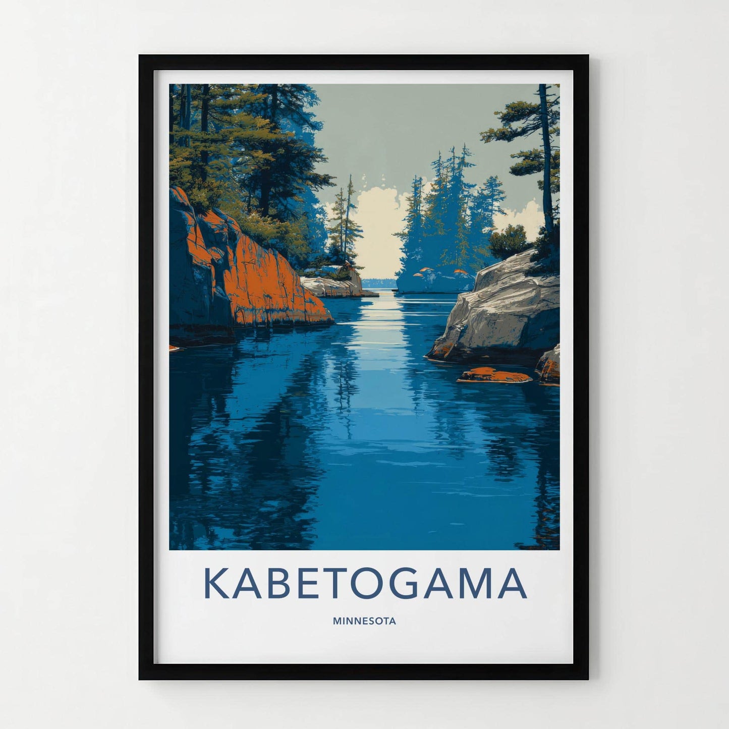 Kabetogama Poster - Minnesota Wall Art - Blue Lake Shores Home Decor