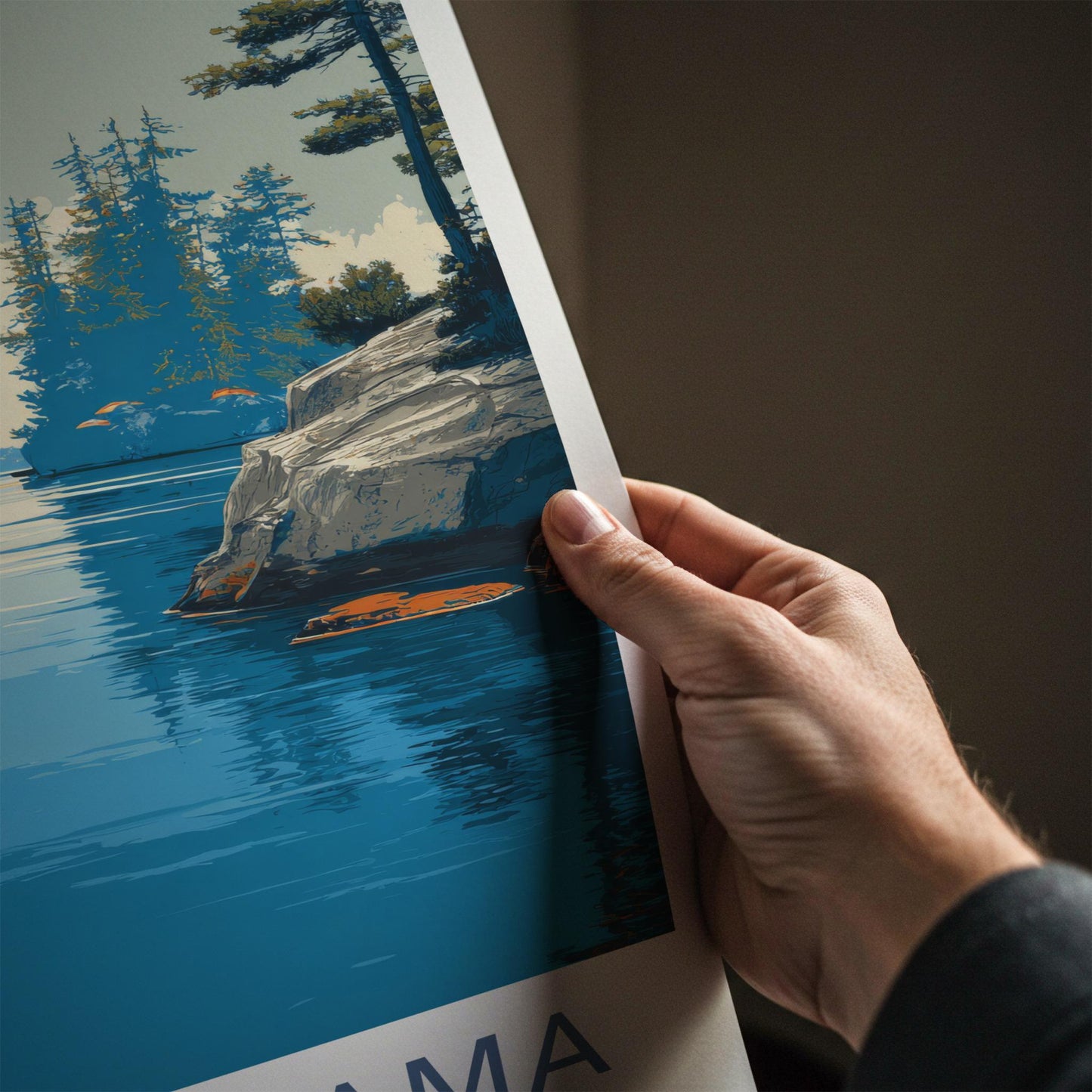Kabetogama Poster - Minnesota Wall Art - Blue Lake Shores Home Decor