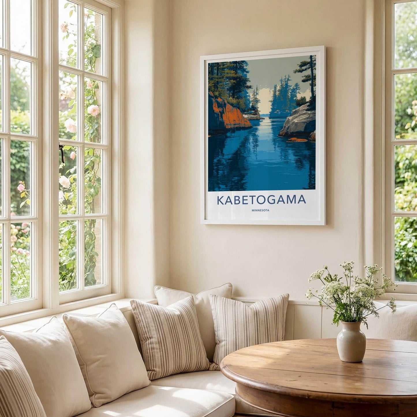 Kabetogama Poster - Minnesota Wall Art - Blue Lake Shores Home Decor