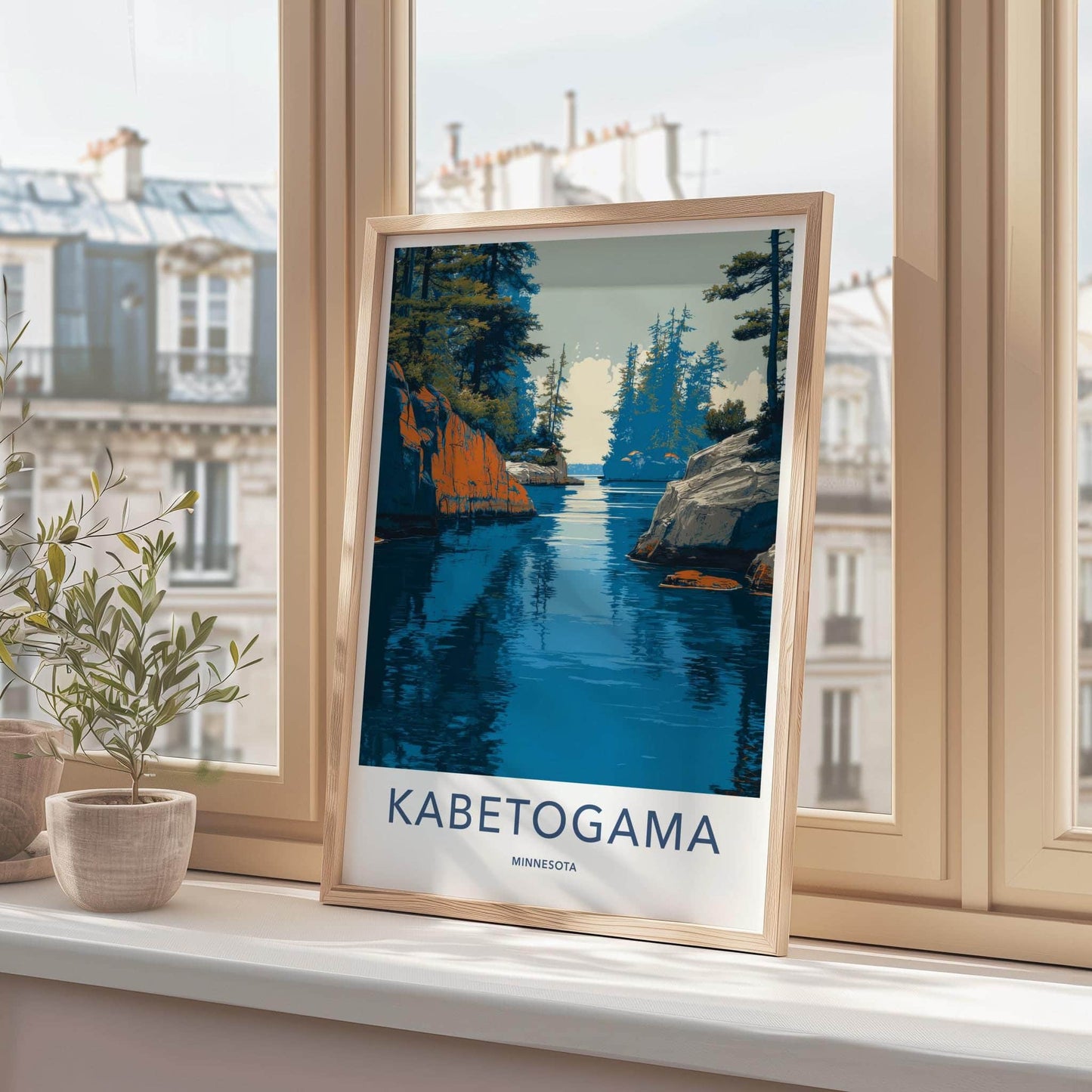 Kabetogama Poster - Minnesota Wall Art - Blue Lake Shores Home Decor
