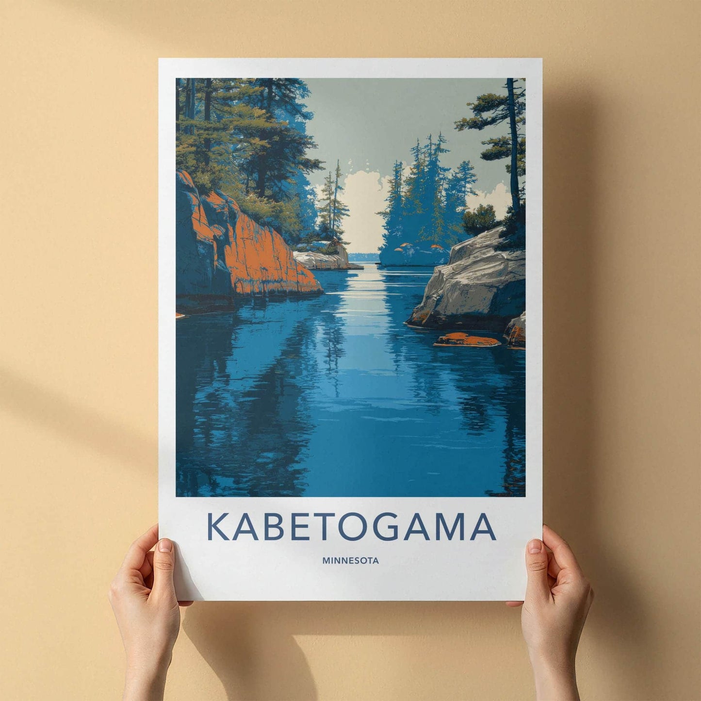 Kabetogama Poster - Minnesota Wall Art - Blue Lake Shores Home Decor