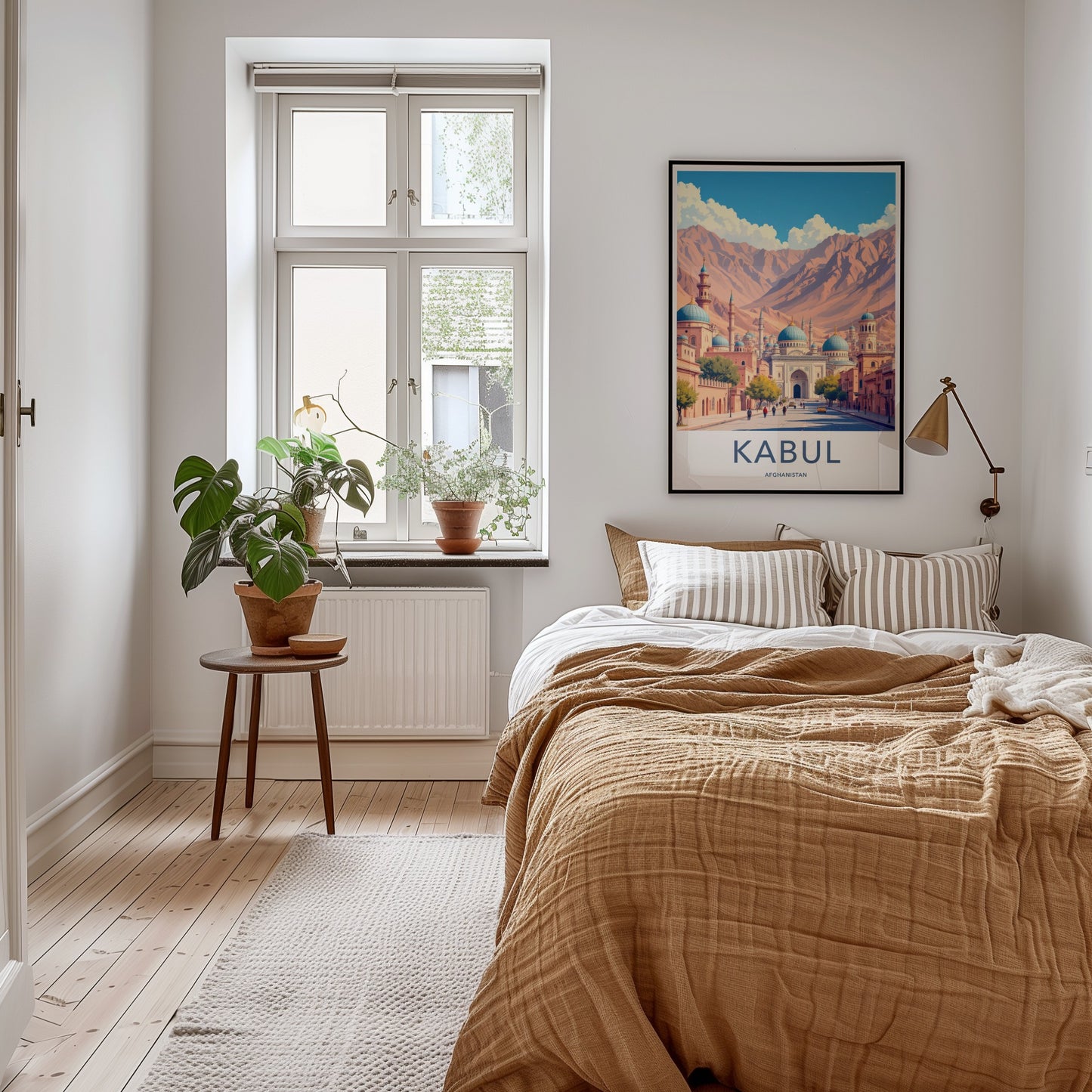 Kabul Poster - Afghanistan Travel Art - Mountain City Domes Home Decor