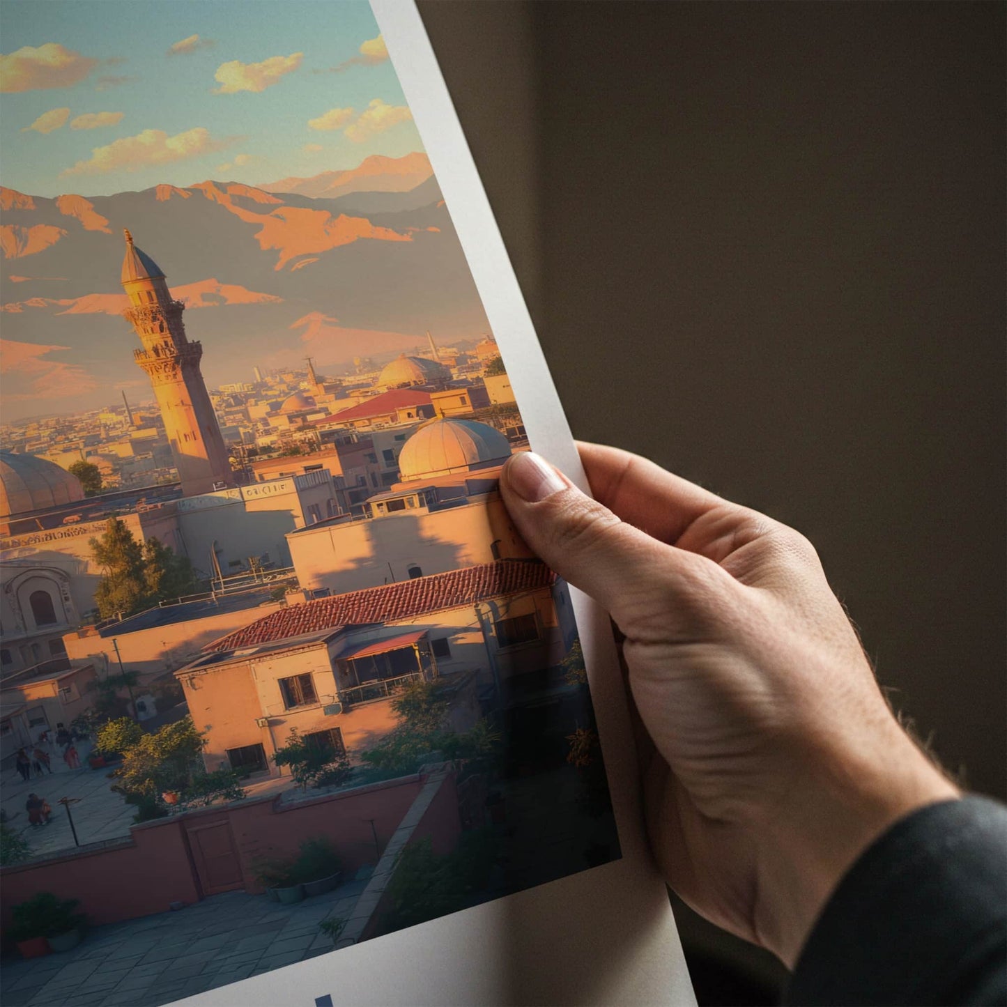 Kabul Poster - Afghanistan Wall Art - Warm Sunset Cityscape Home Decor