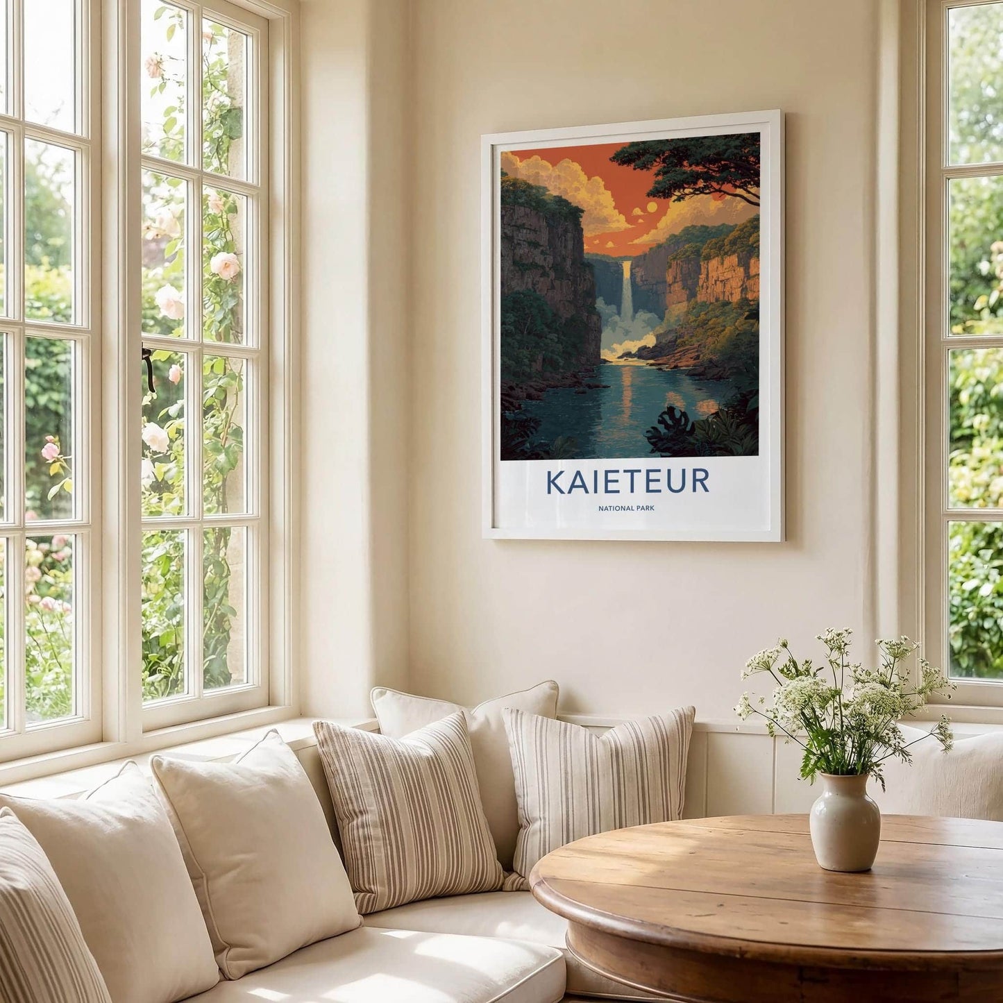 Kaieteur National Park Poster - Guyana Travel Art - Grand Waterfall Scene Home Decor