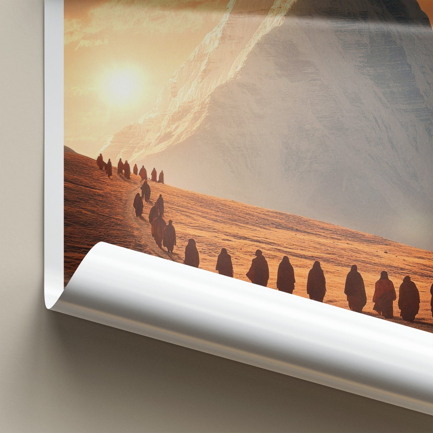 Kailash Poster - India Travel Art - Uttarakhand Pilgrims Path Wall Decor