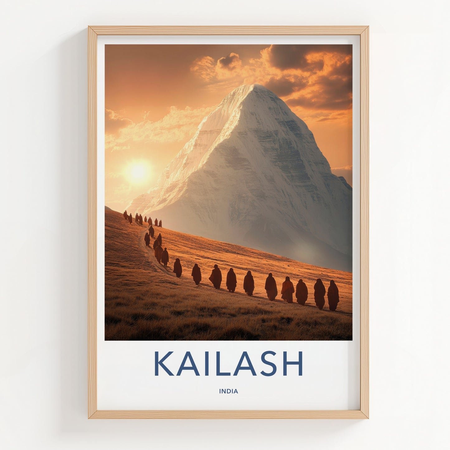 Kailash Poster - India Travel Art - Uttarakhand Pilgrims Path Wall Decor
