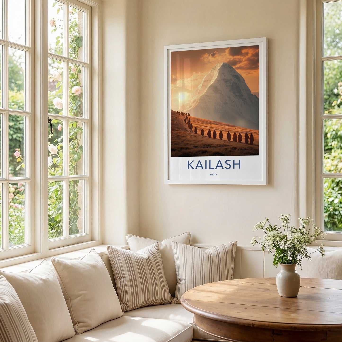 Kailash Poster - India Travel Art - Uttarakhand Pilgrims Path Wall Decor