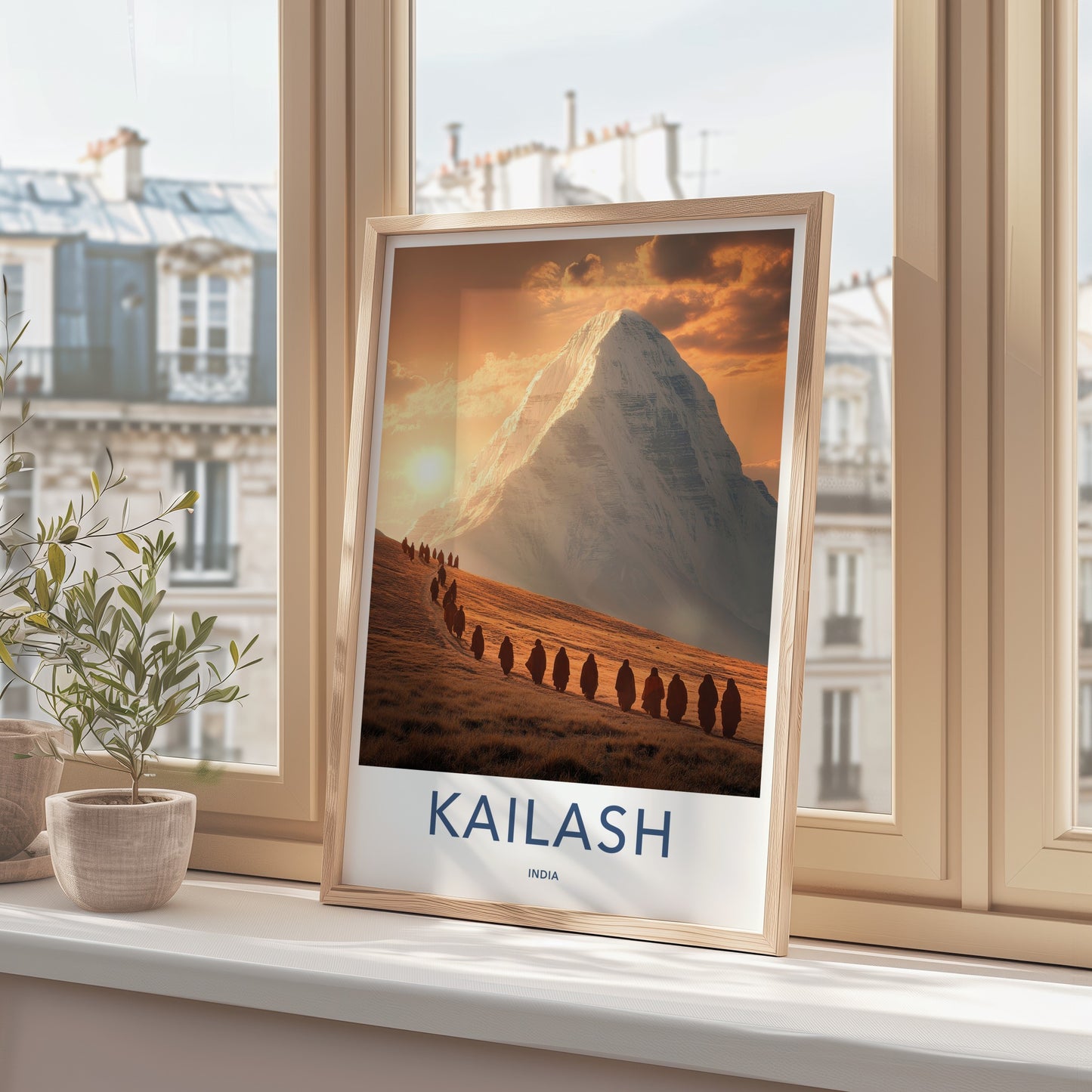 Kailash Poster - India Travel Art - Uttarakhand Pilgrims Path Wall Decor