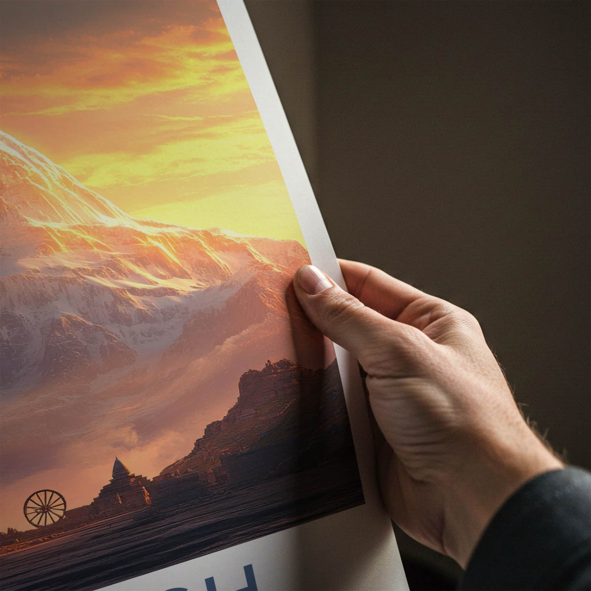Kailash Poster - India Travel Art - Uttarakhand Sacred Summit Home Decor