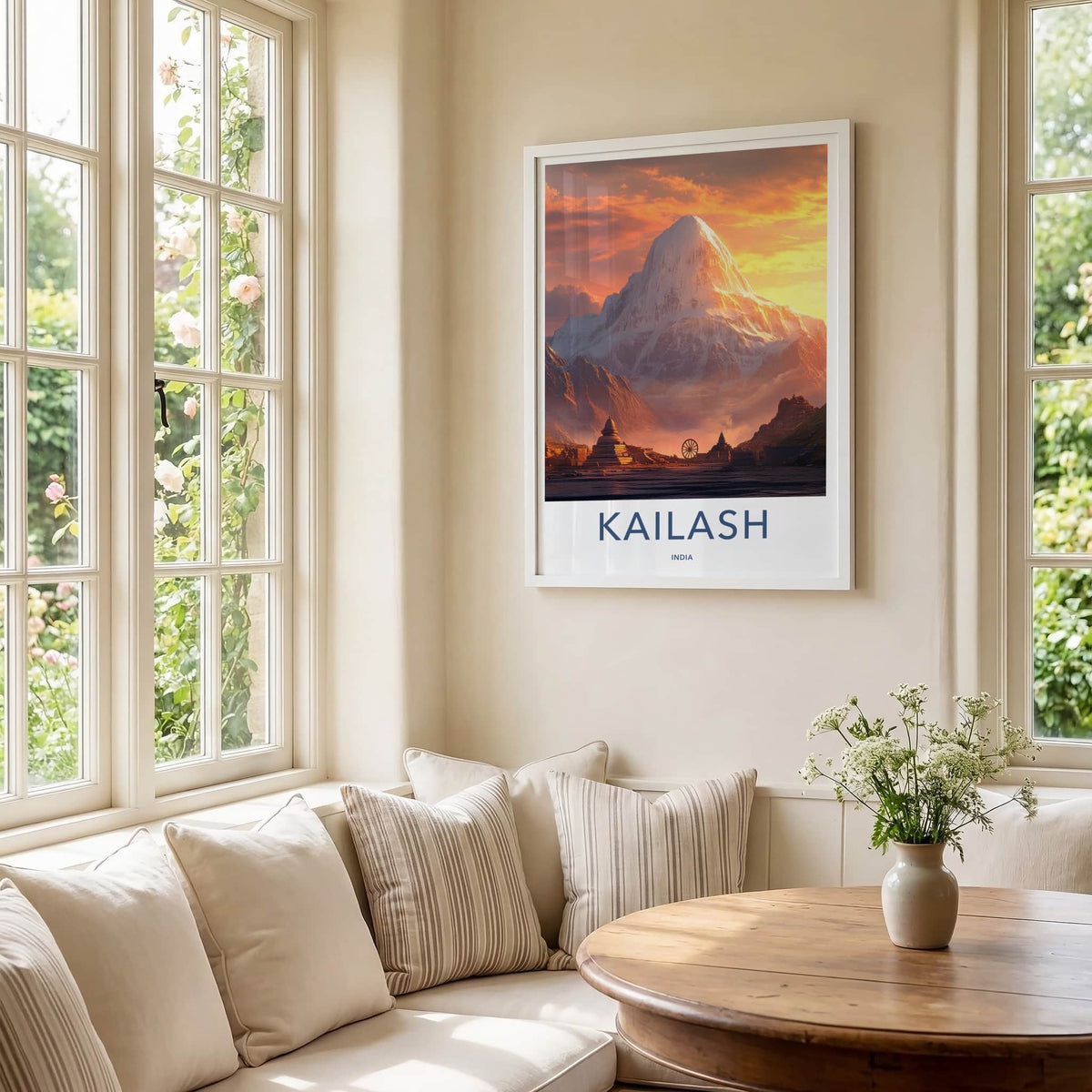Kailash Poster - India Travel Art - Uttarakhand Sacred Summit Home Decor