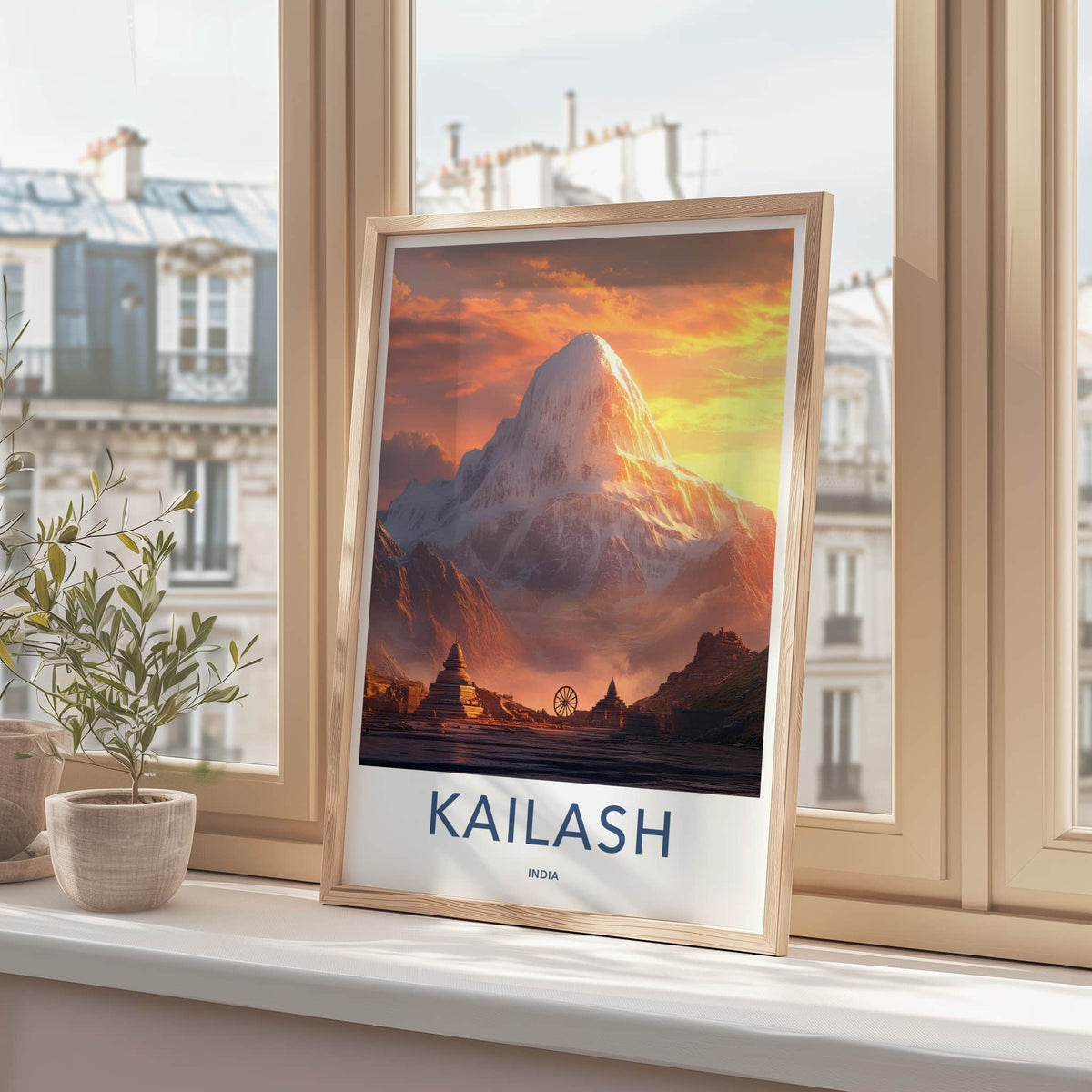 Kailash Poster - India Travel Art - Uttarakhand Sacred Summit Home Decor