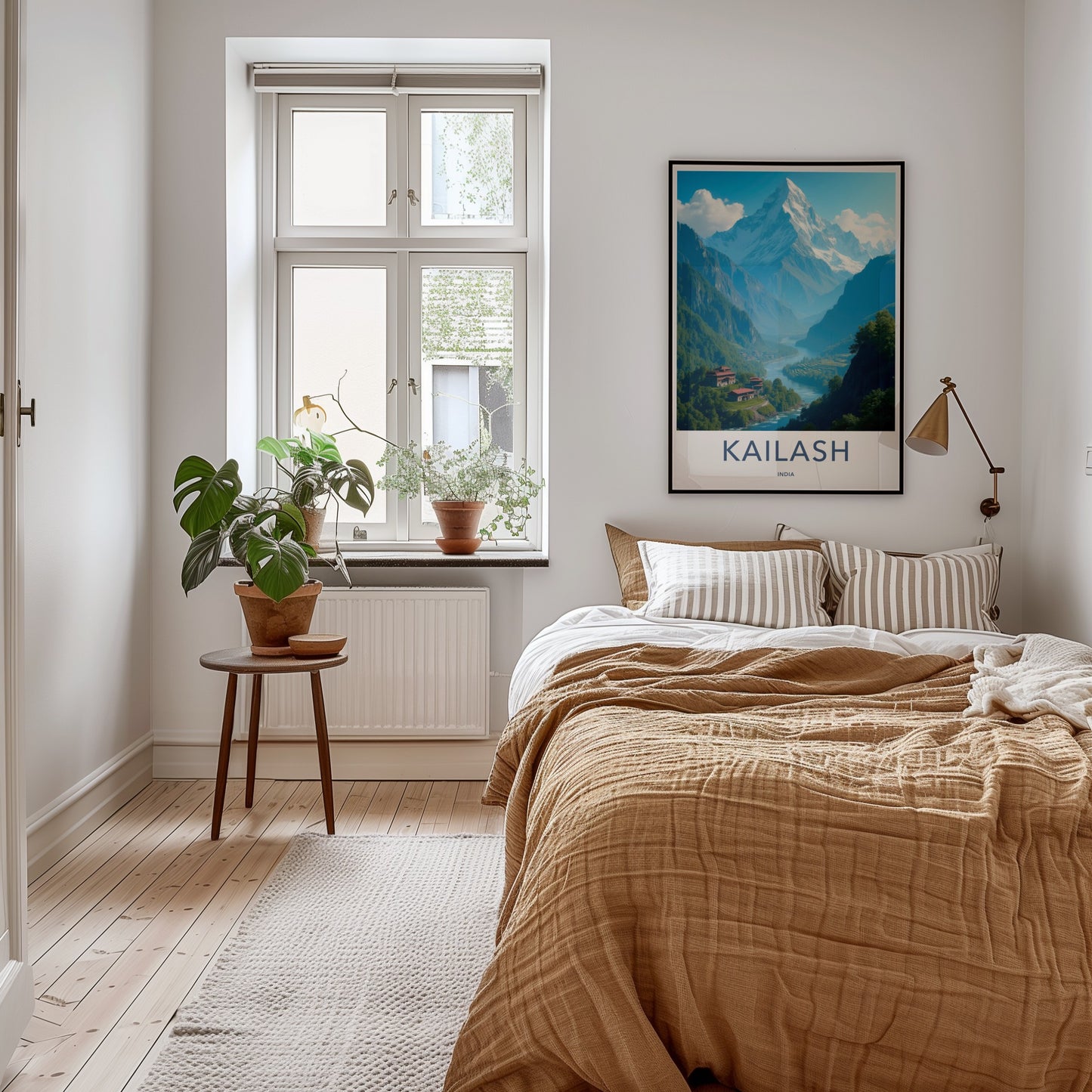 Kailash Poster - India Wall Art - Uttarakhand River Temple Home Decor