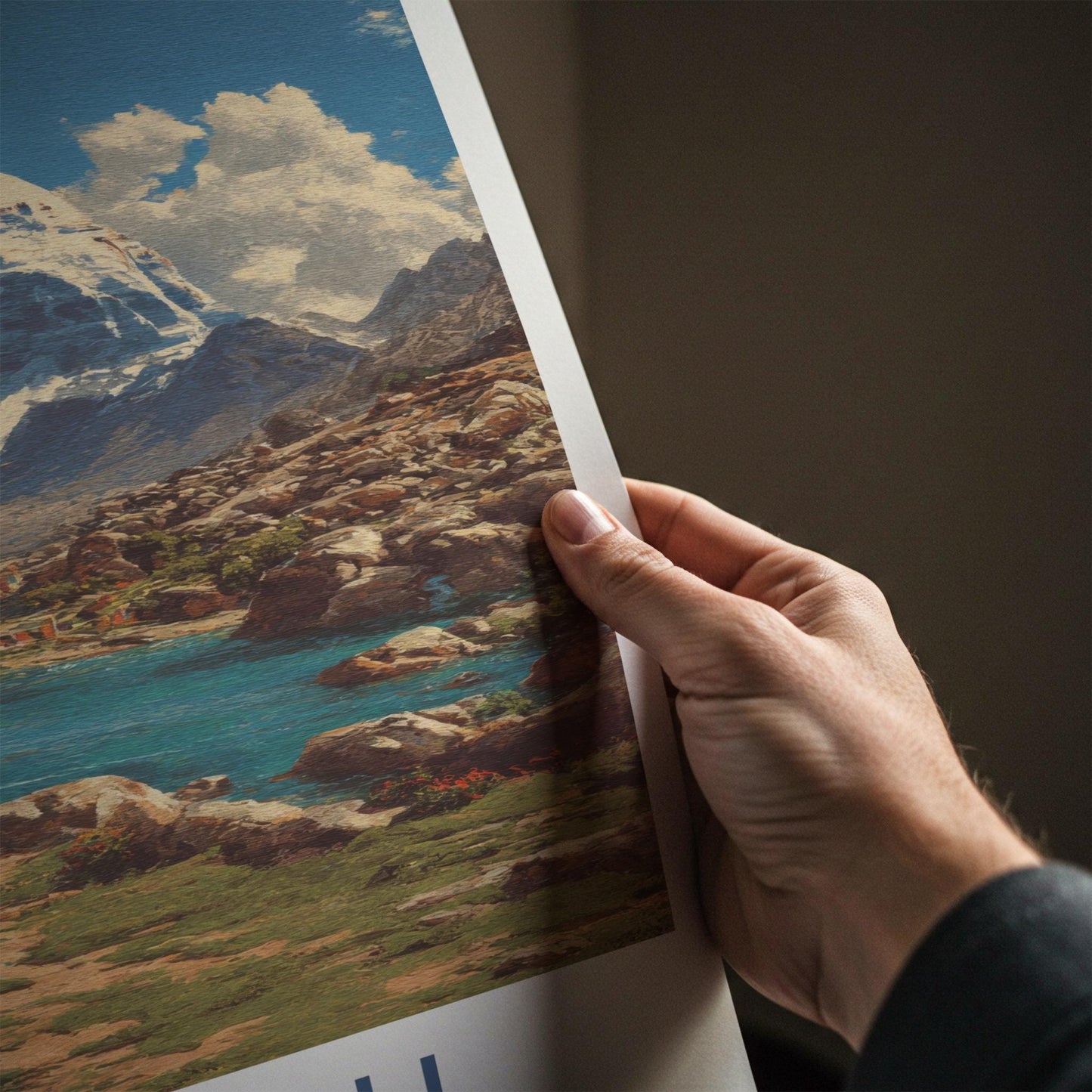 Kailash Poster - Tibet Travel Art - Sacred Peak Prayer Home Decor