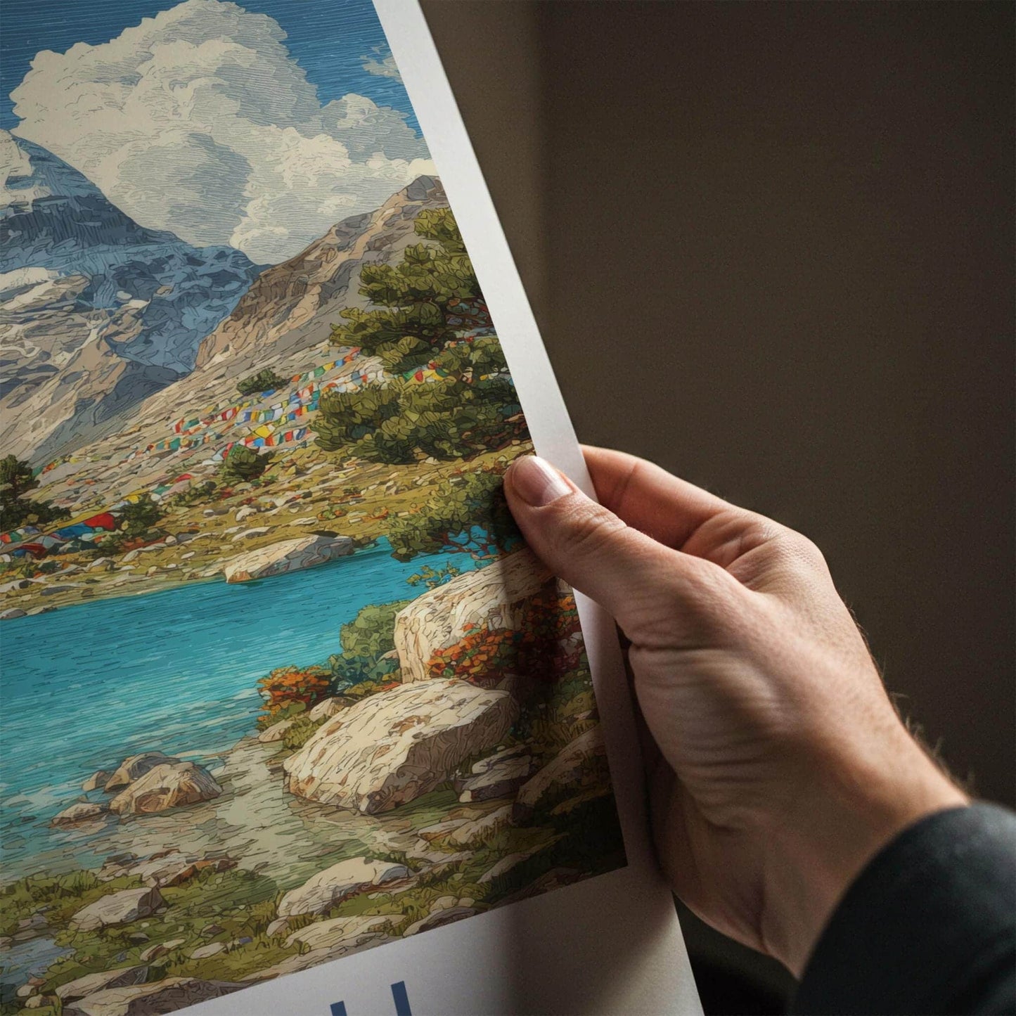 Kailash Poster - Tibet Travel Art - Snow Capped Mountain Home Decor