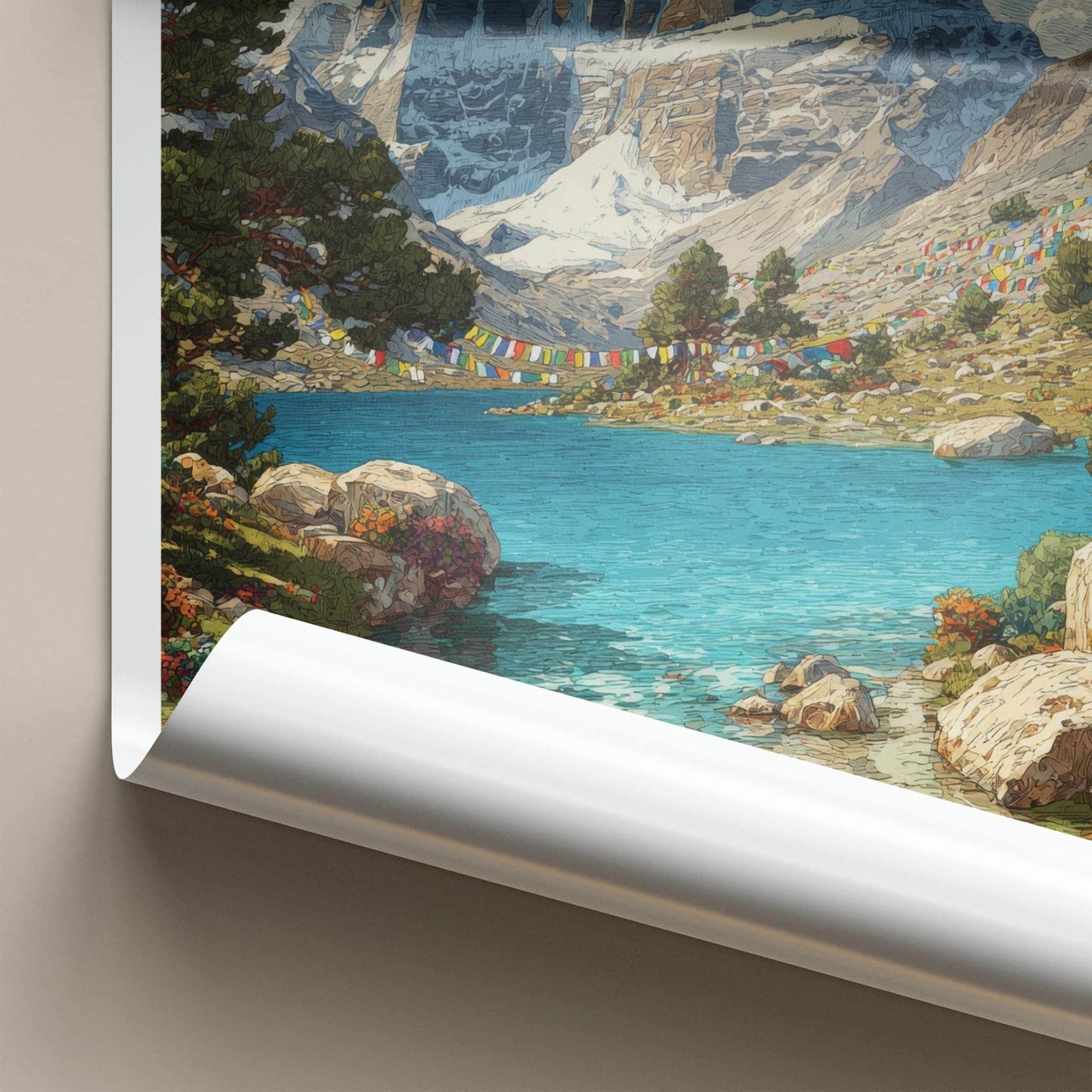 Kailash Poster - Tibet Travel Art - Snow Capped Mountain Home Decor