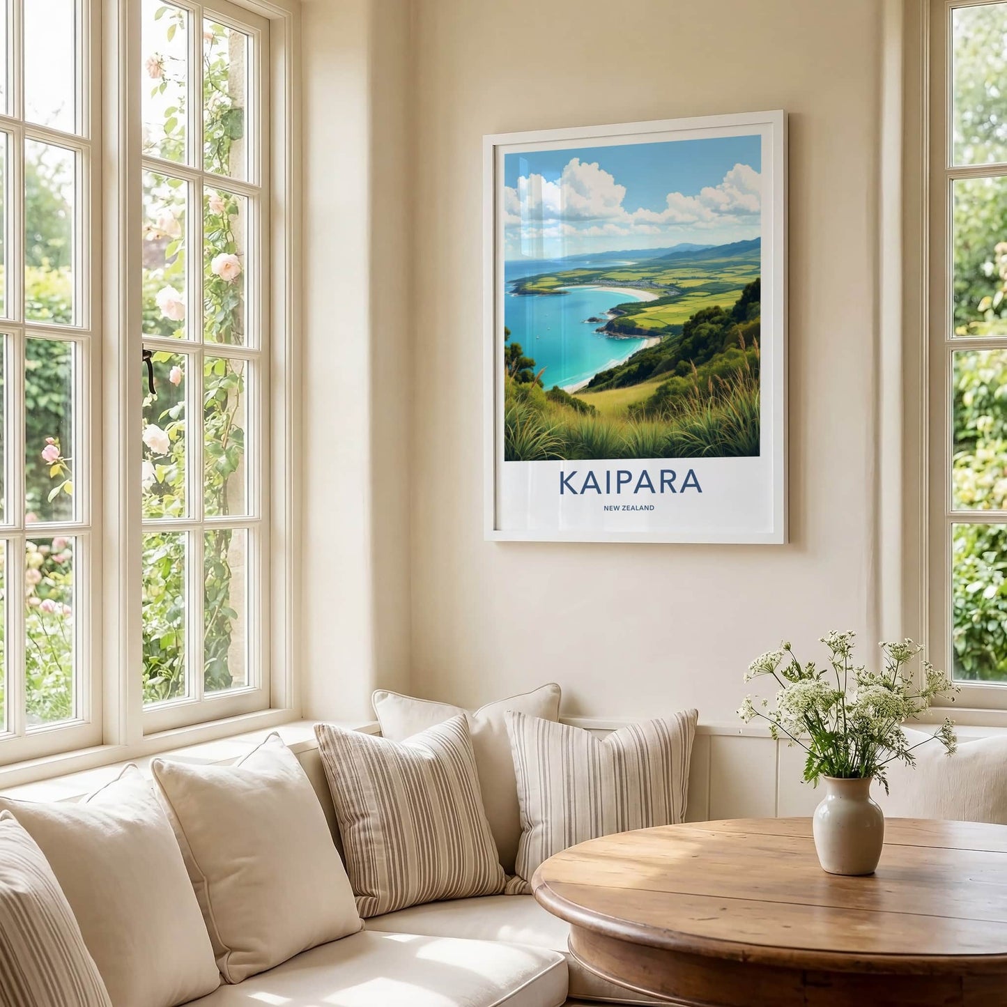 Kaipara Poster - New Zealand Art Print - Turquoise Bay Hills Home Decor