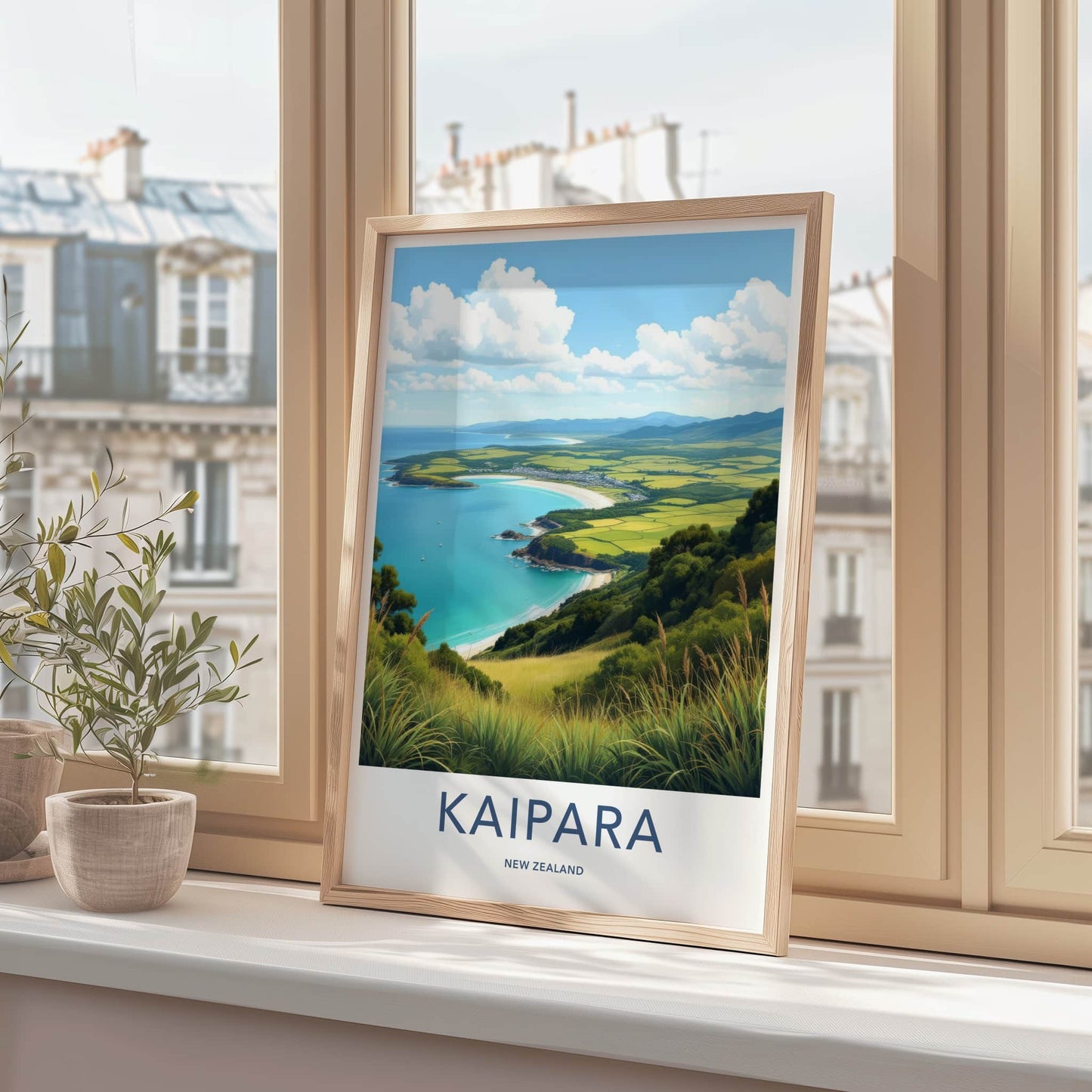 Kaipara Poster - New Zealand Art Print - Turquoise Bay Hills Home Decor