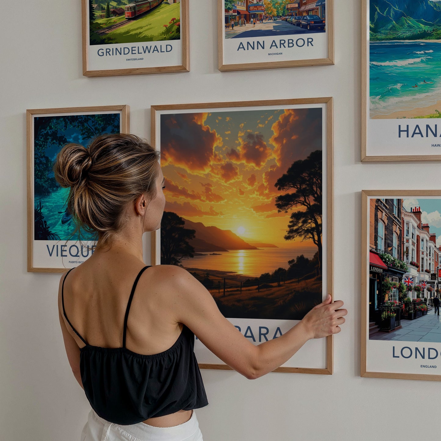 Kaipara Poster - New Zealand Travel Art - Golden Bay Sunset Wall Decor