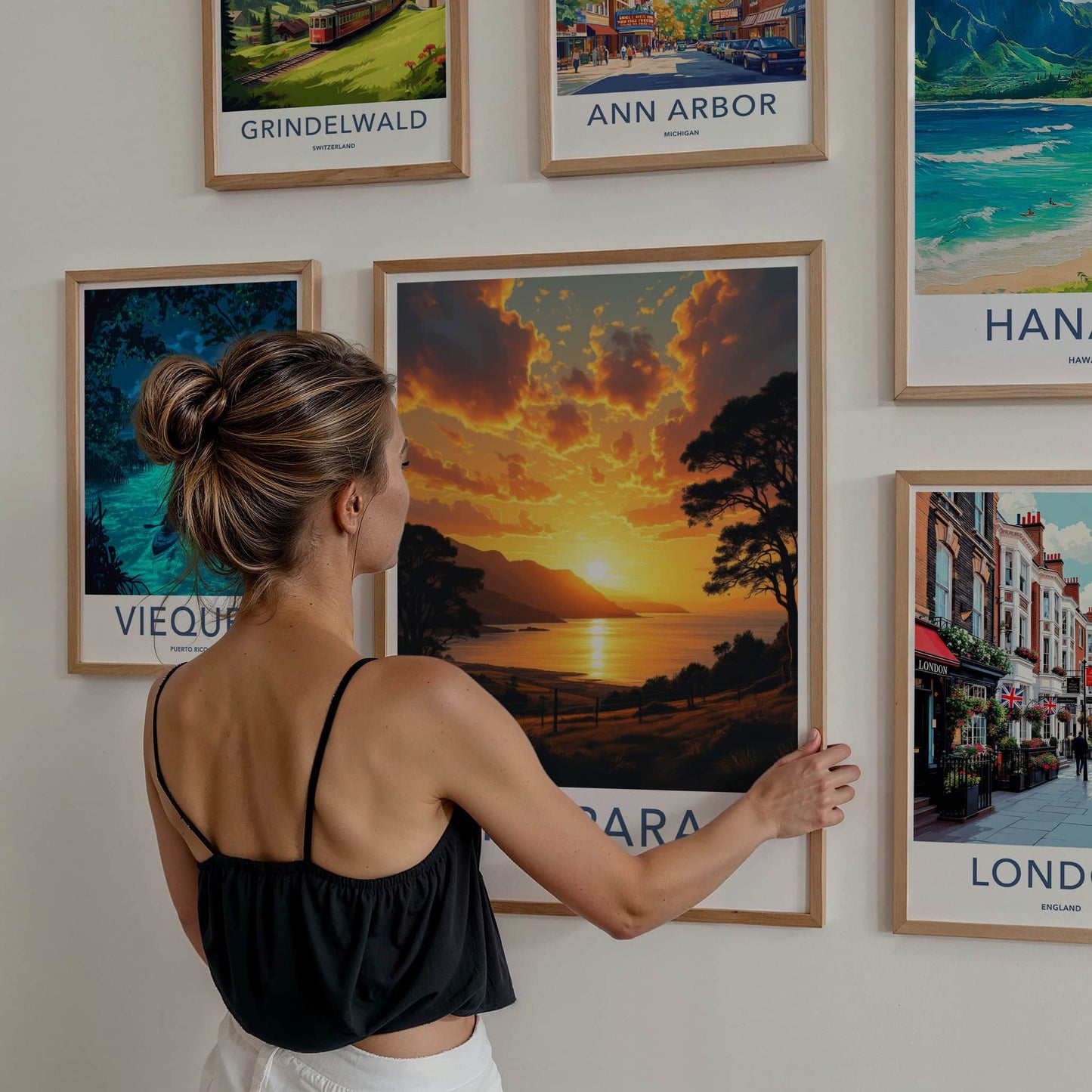 Kaipara Poster - New Zealand Travel Art - Golden Bay Sunset Wall Decor