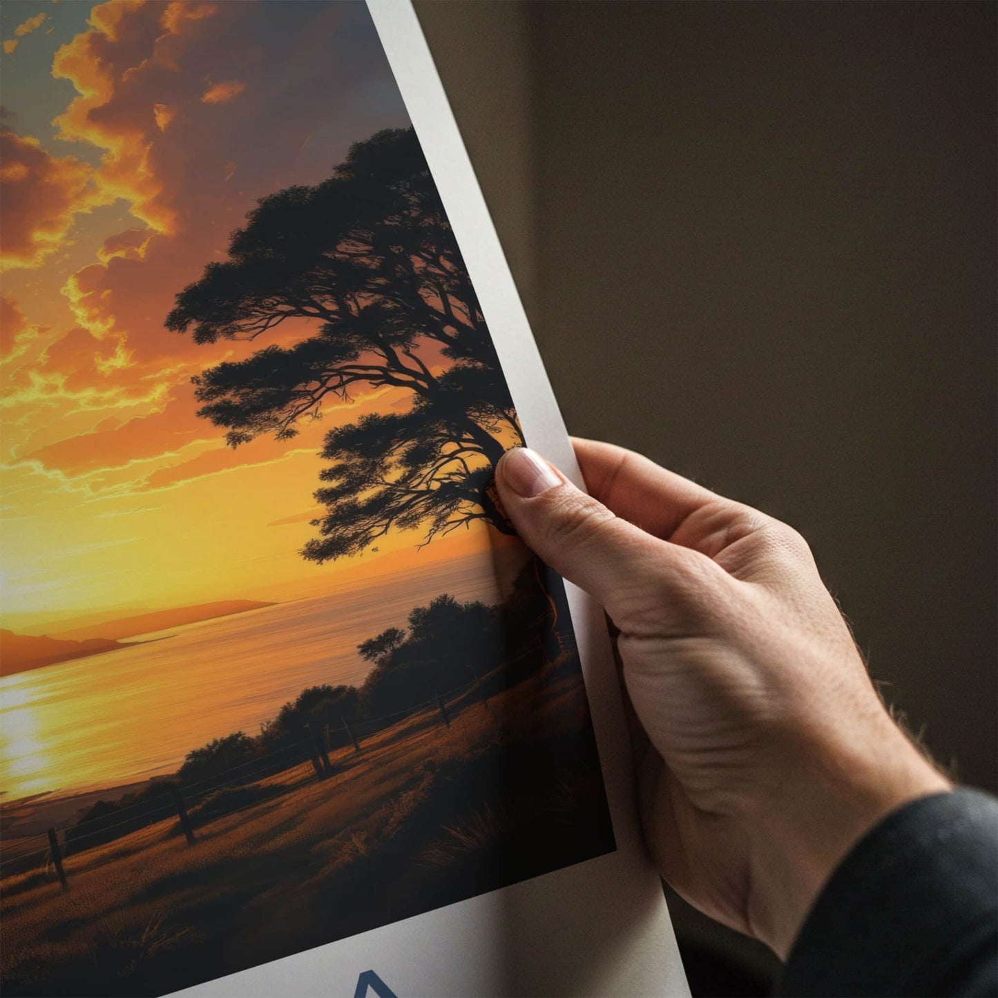 Kaipara Poster - New Zealand Travel Art - Golden Bay Sunset Wall Decor