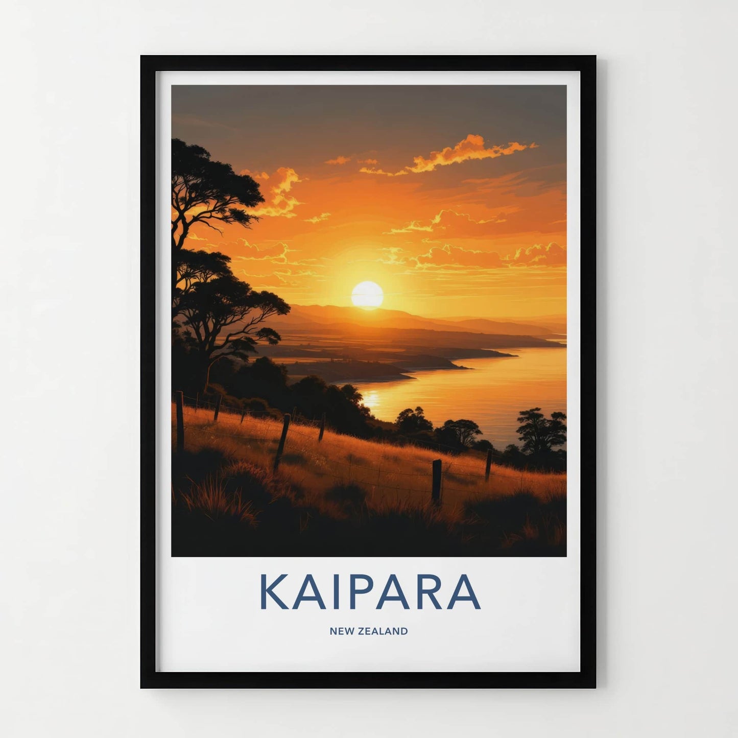 Kaipara Poster - New Zealand Travel Art - Golden Bay Sunset Wall Decor 2