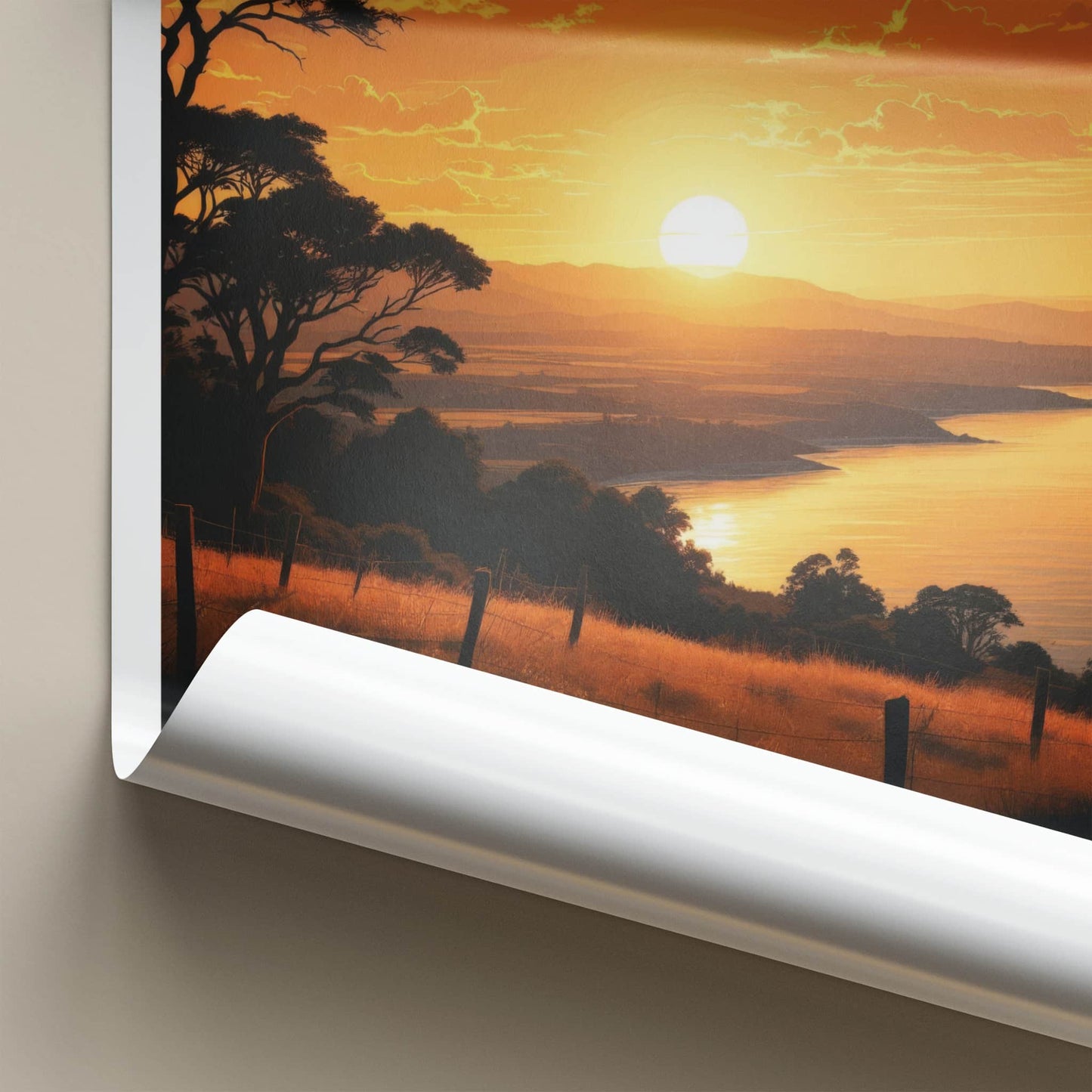 Kaipara Poster - New Zealand Travel Art - Golden Bay Sunset Wall Decor 2