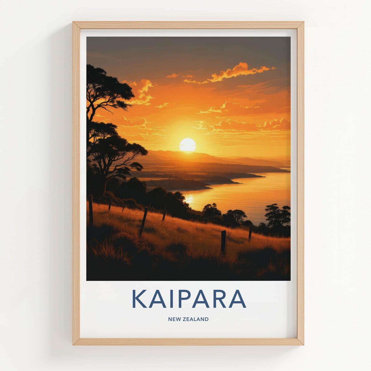 Kaipara Poster - New Zealand Travel Art - Golden Bay Sunset Wall Decor 2