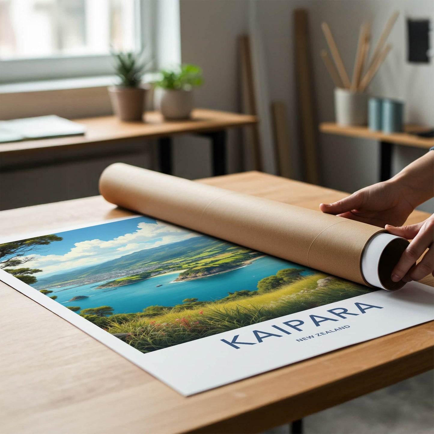 Kaipara Poster - New Zealand Wall Art - Coastal Bay Vista Home Decor