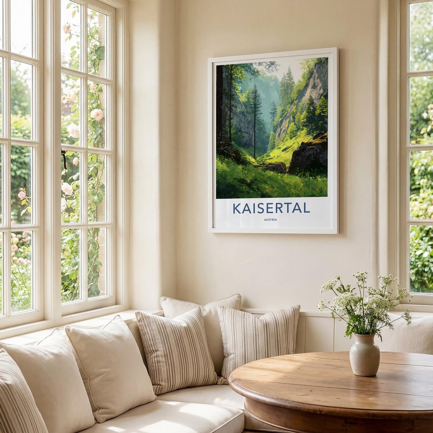 Kaisertal Poster - Austria Travel Art - Lush Forest Sunlight Home Decor
