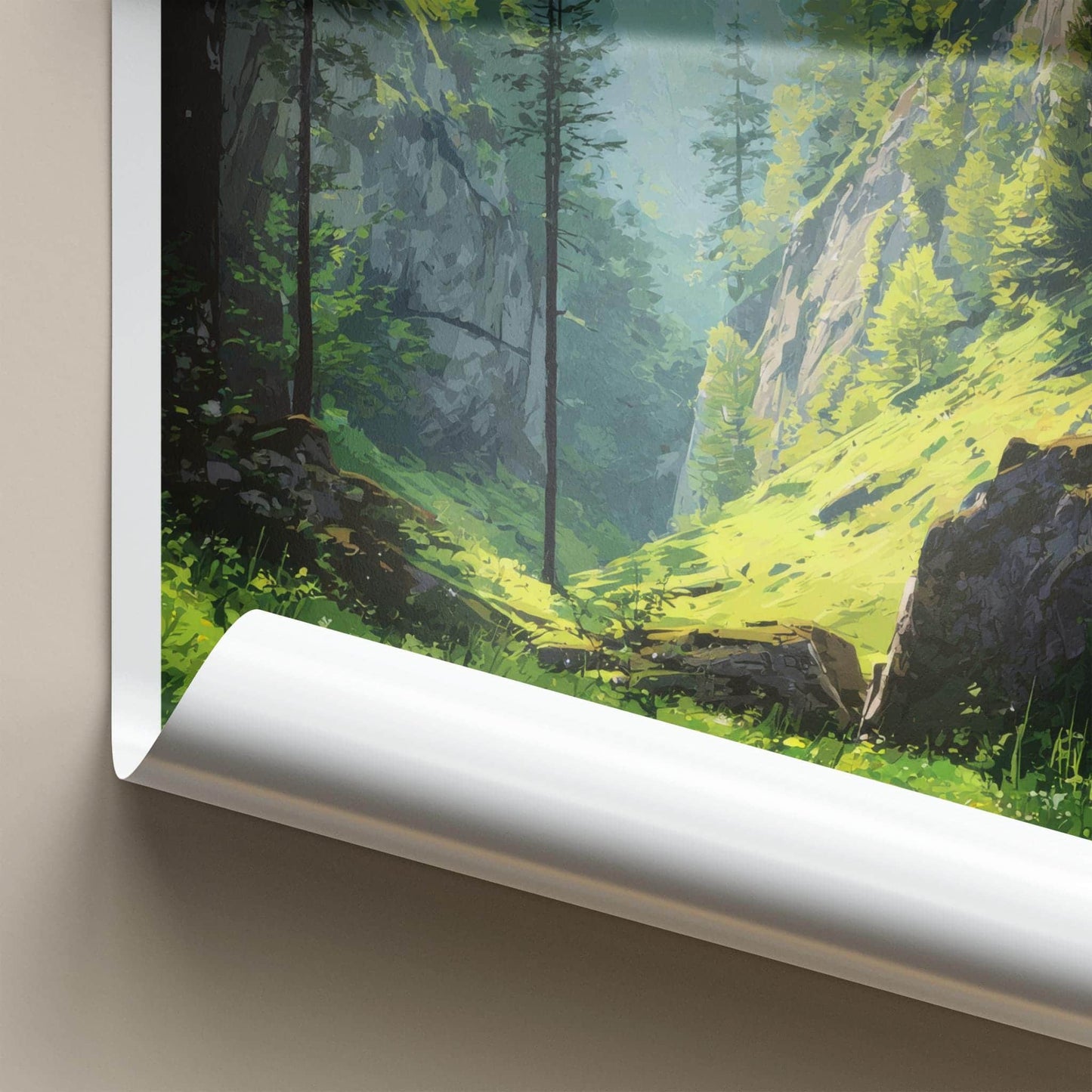 Kaisertal Poster - Austria Travel Art - Lush Forest Sunlight Home Decor