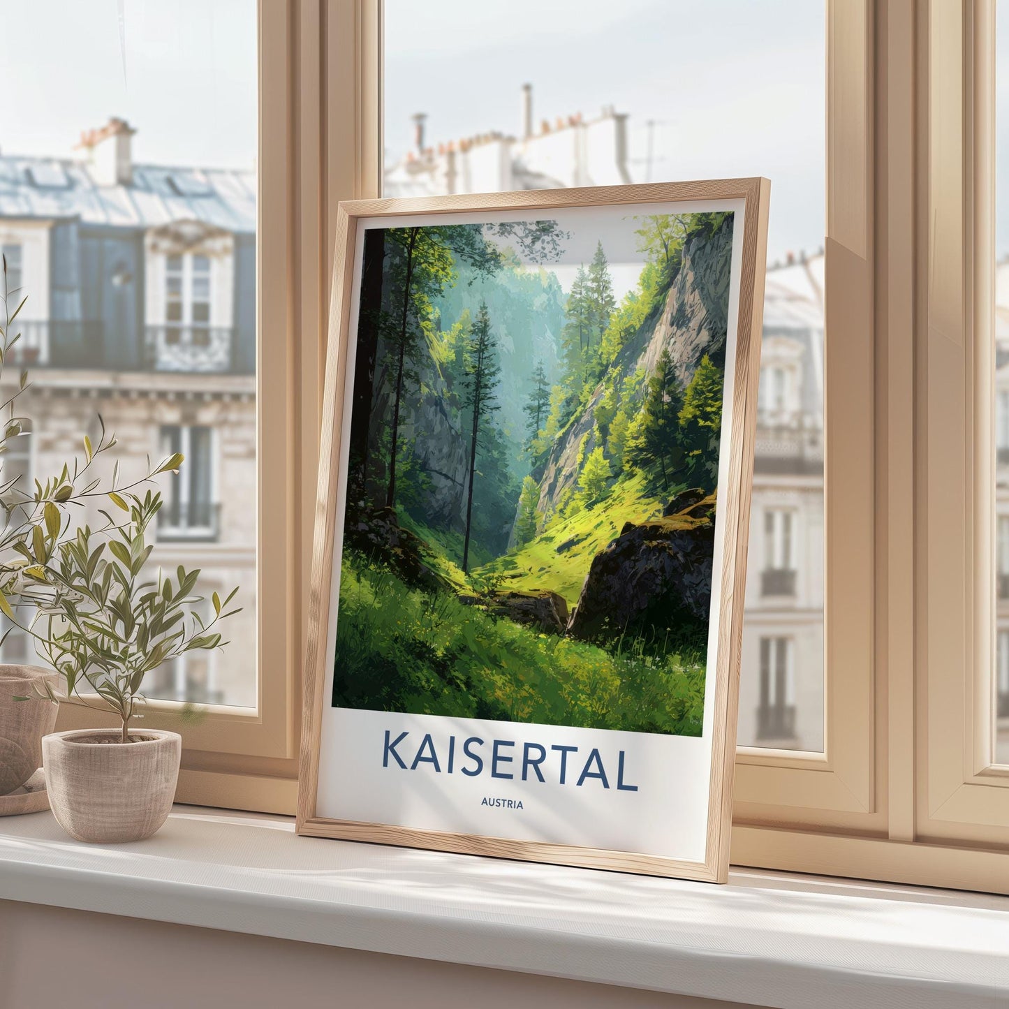 Kaisertal Poster - Austria Travel Art - Lush Forest Sunlight Home Decor