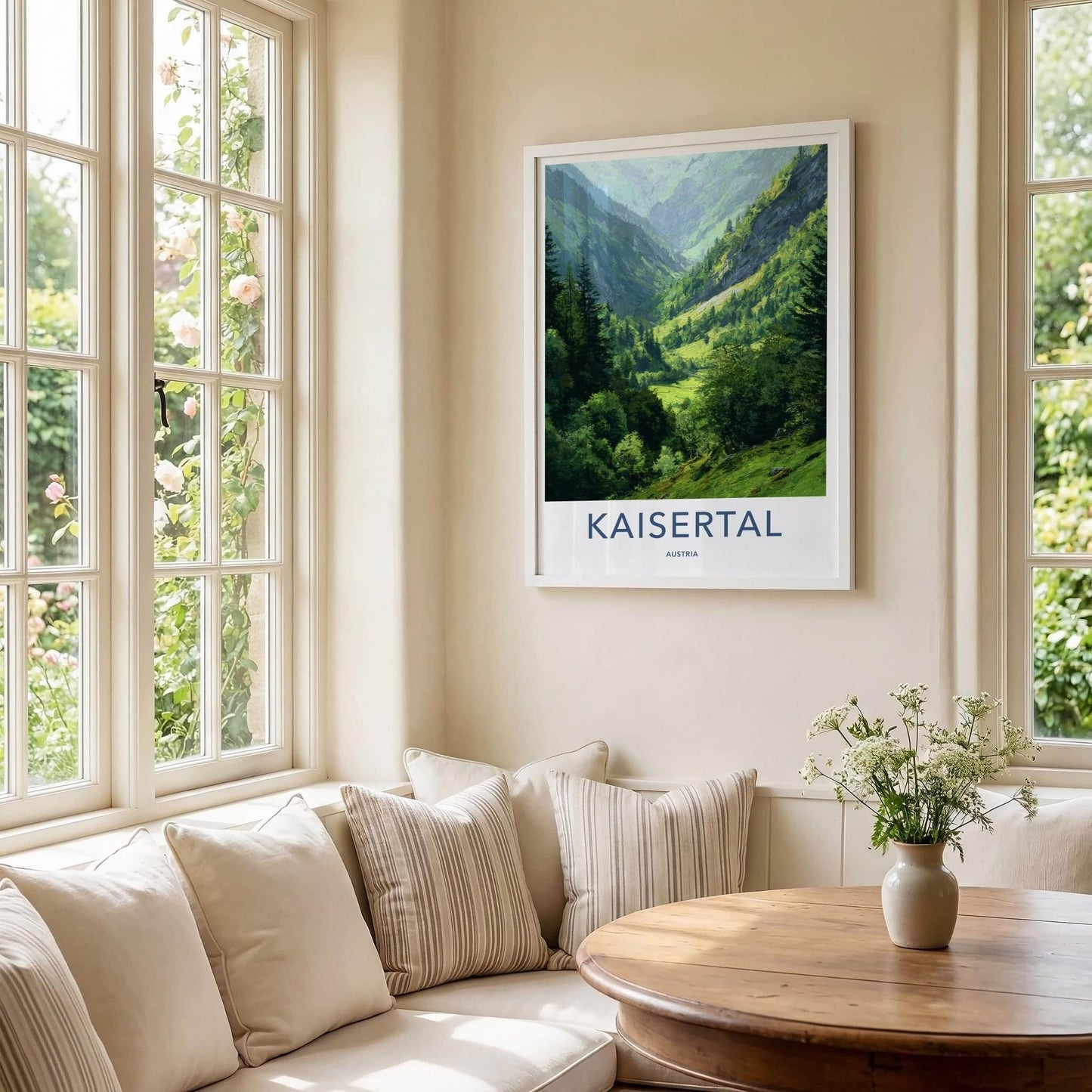Kaisertal Poster - Austria Wall Art - Lush Mountain Valley Home Decor