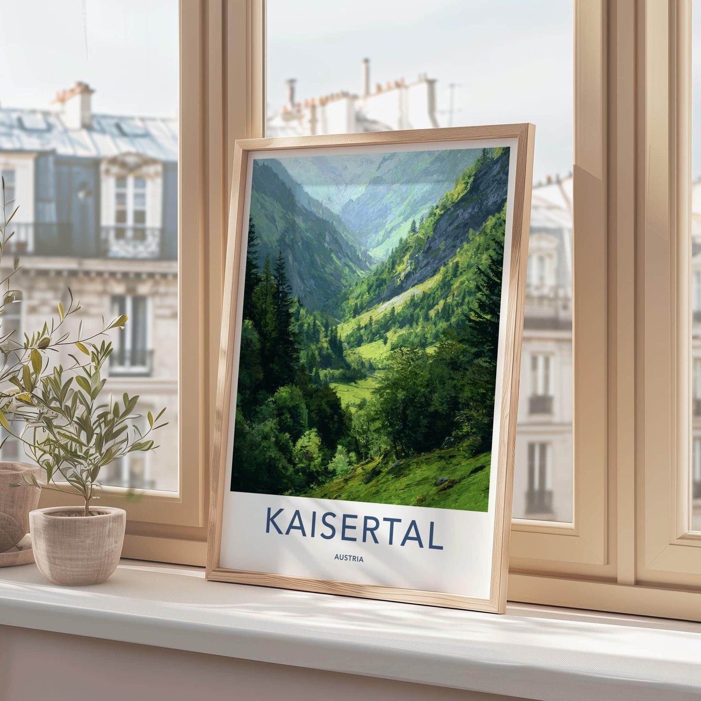 Kaisertal Poster - Austria Wall Art - Lush Mountain Valley Home Decor