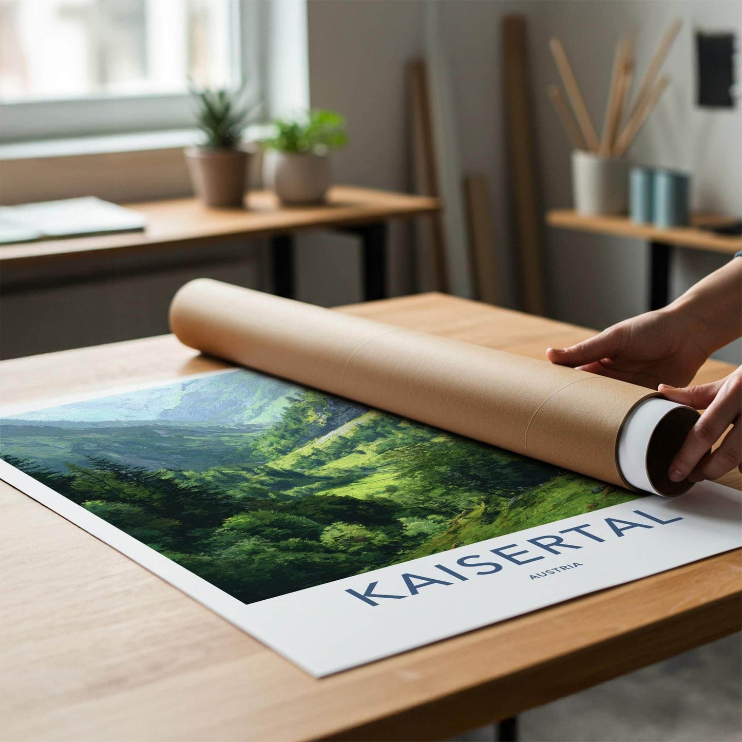 Kaisertal Poster - Austria Wall Art - Lush Mountain Valley Home Decor