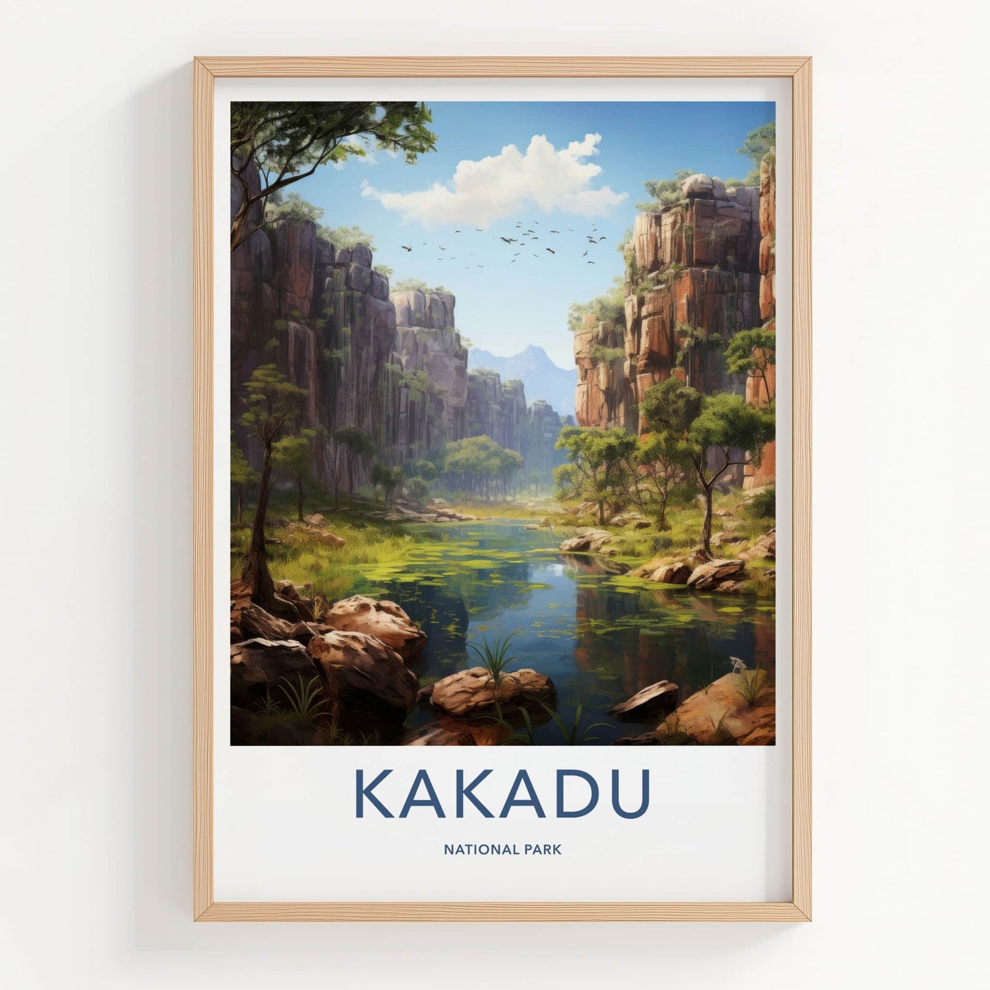Kakadu National Park Poster - Australia Travel Art - Canyon River Landscape Home Decor