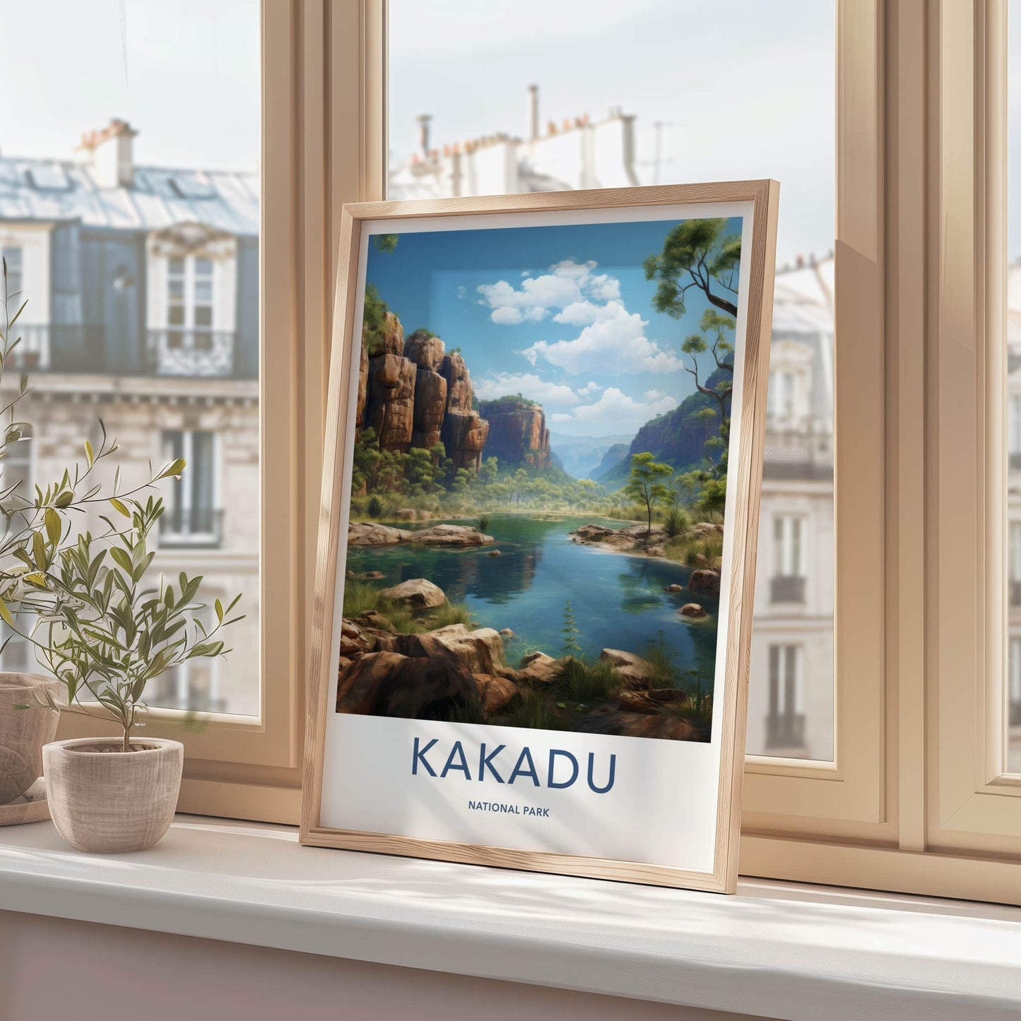 Kakadu National Park Poster - Australia Travel Art - Rocky Gorge Lake Home Decor
