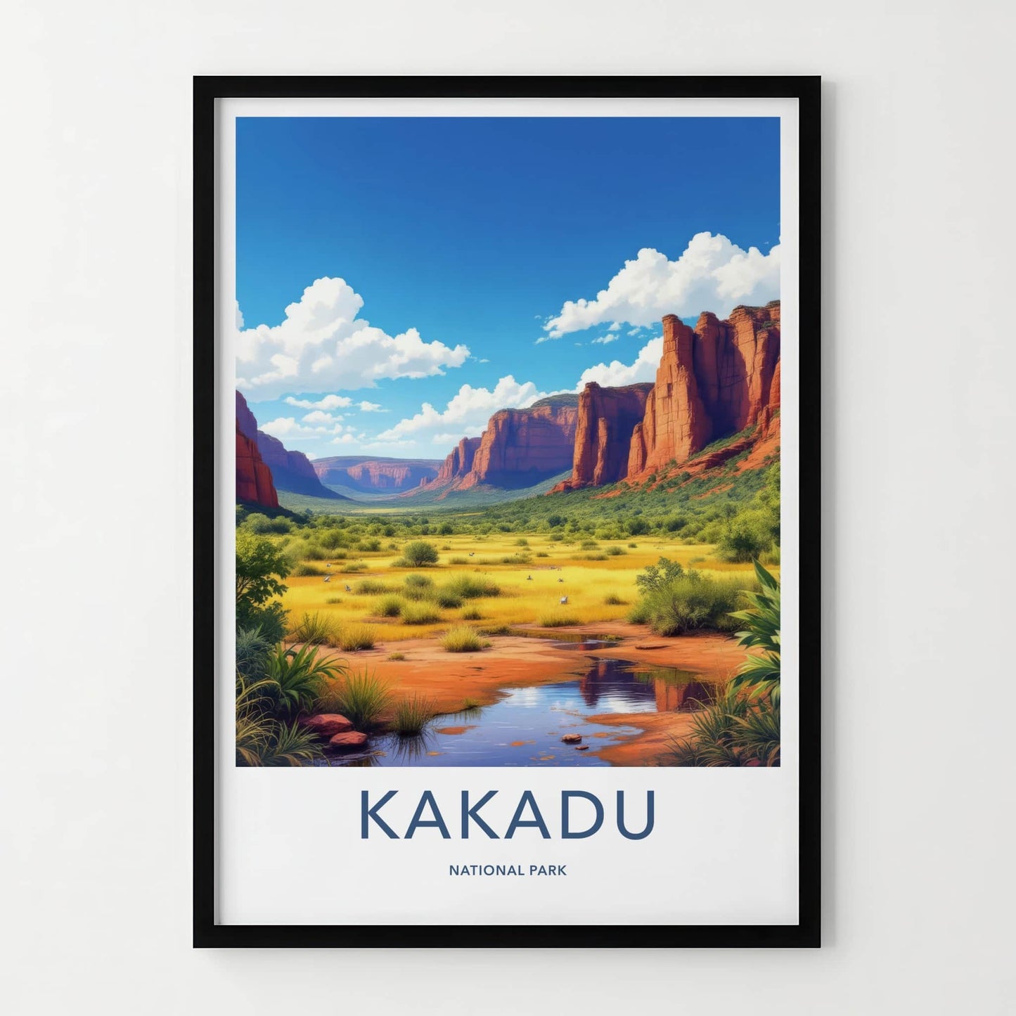 Kakadu National Park Poster - Australia Travel Art - Vibrant Canyon Stream Home Decor