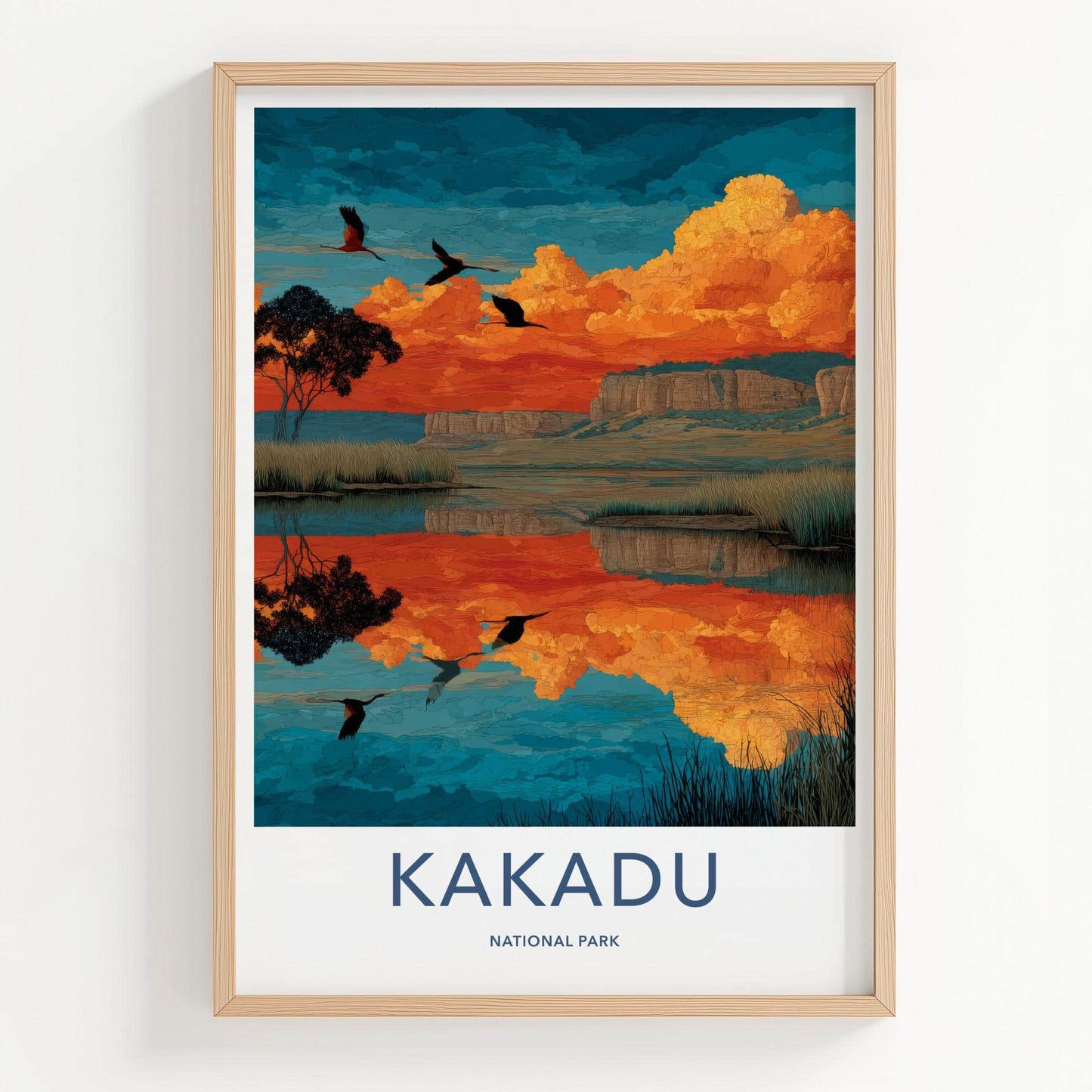 Kakadu National Park Poster - Australia Wall Art - Orange Sky Cliffs Gift