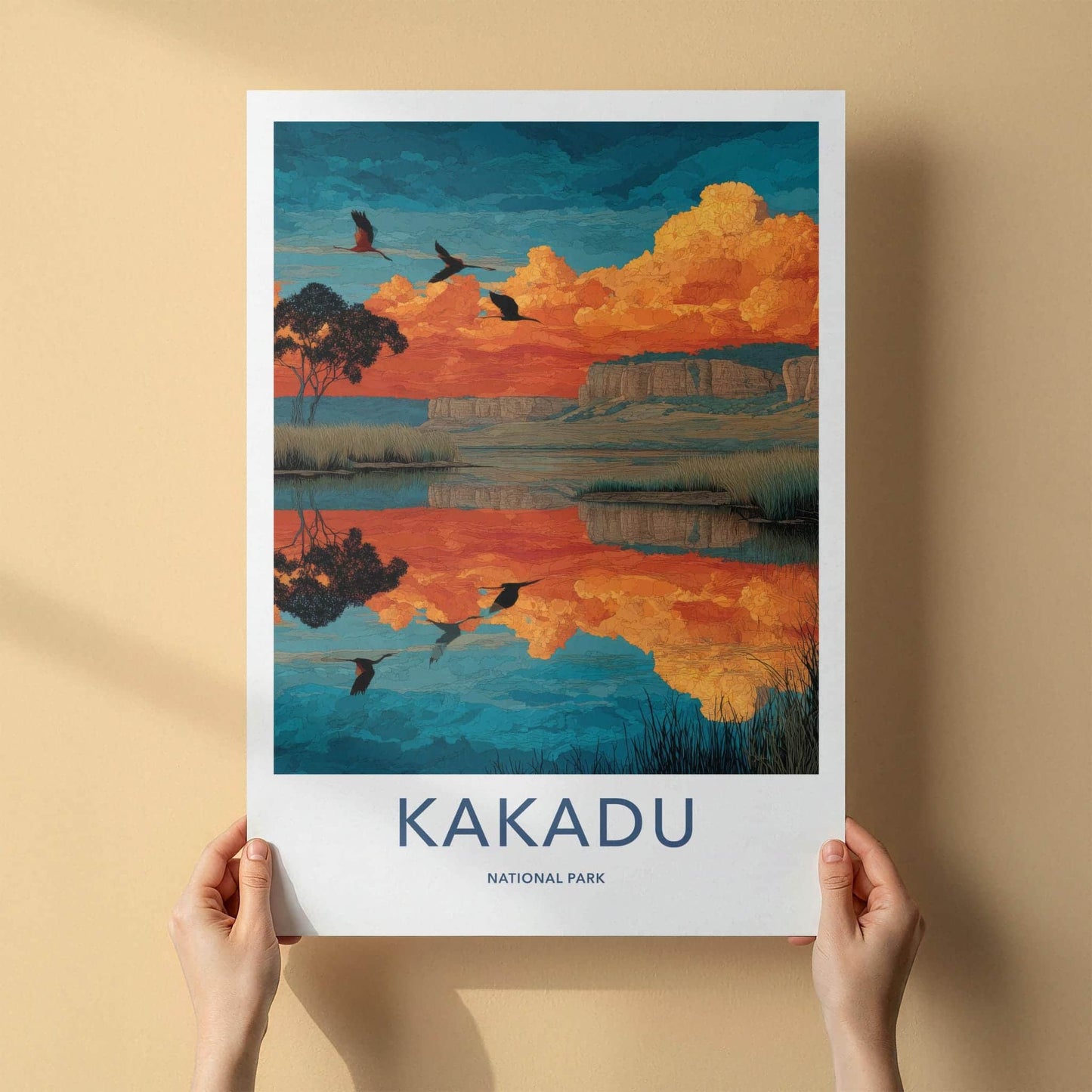Kakadu National Park Poster - Australia Wall Art - Orange Sky Cliffs Gift