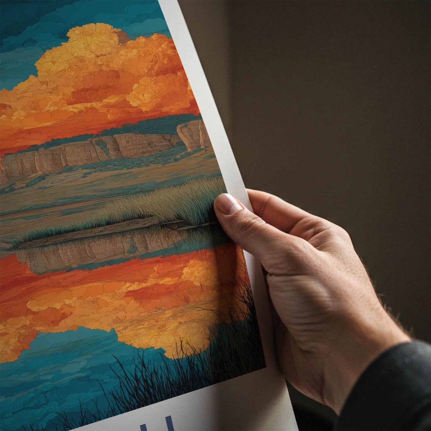Kakadu National Park Poster - Australia Wall Art - Orange Sky Cliffs Gift