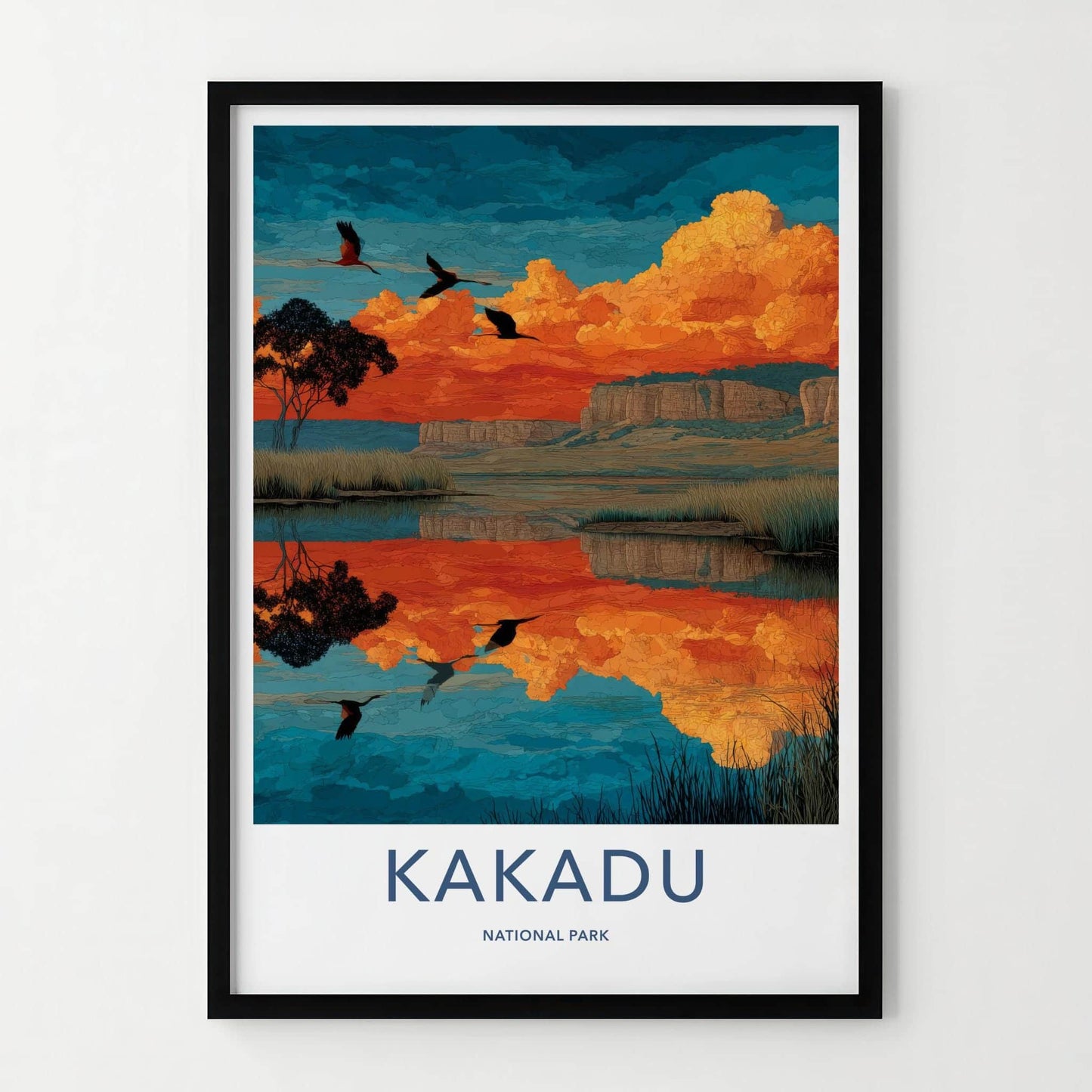 Kakadu National Park Poster - Australia Wall Art - Orange Sky Cliffs Gift