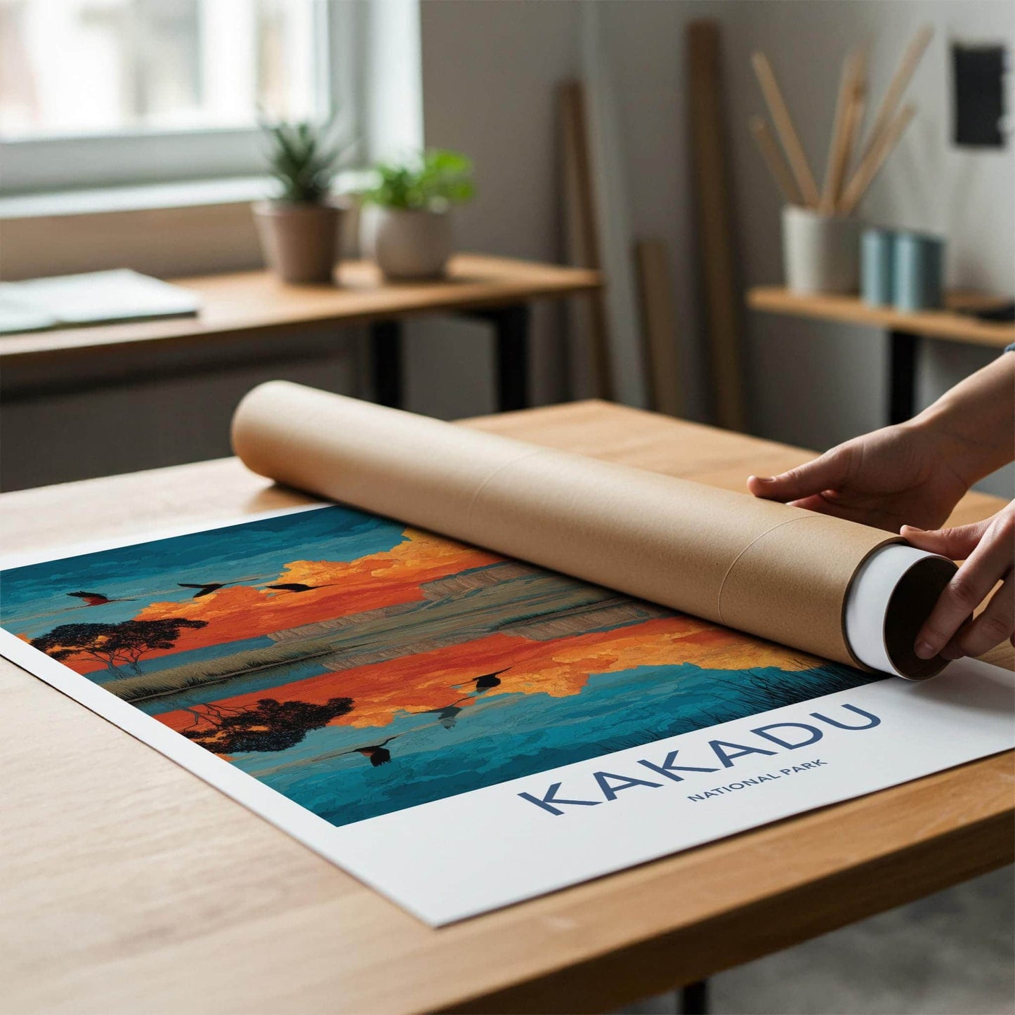 Kakadu National Park Poster - Australia Wall Art - Orange Sky Cliffs Gift