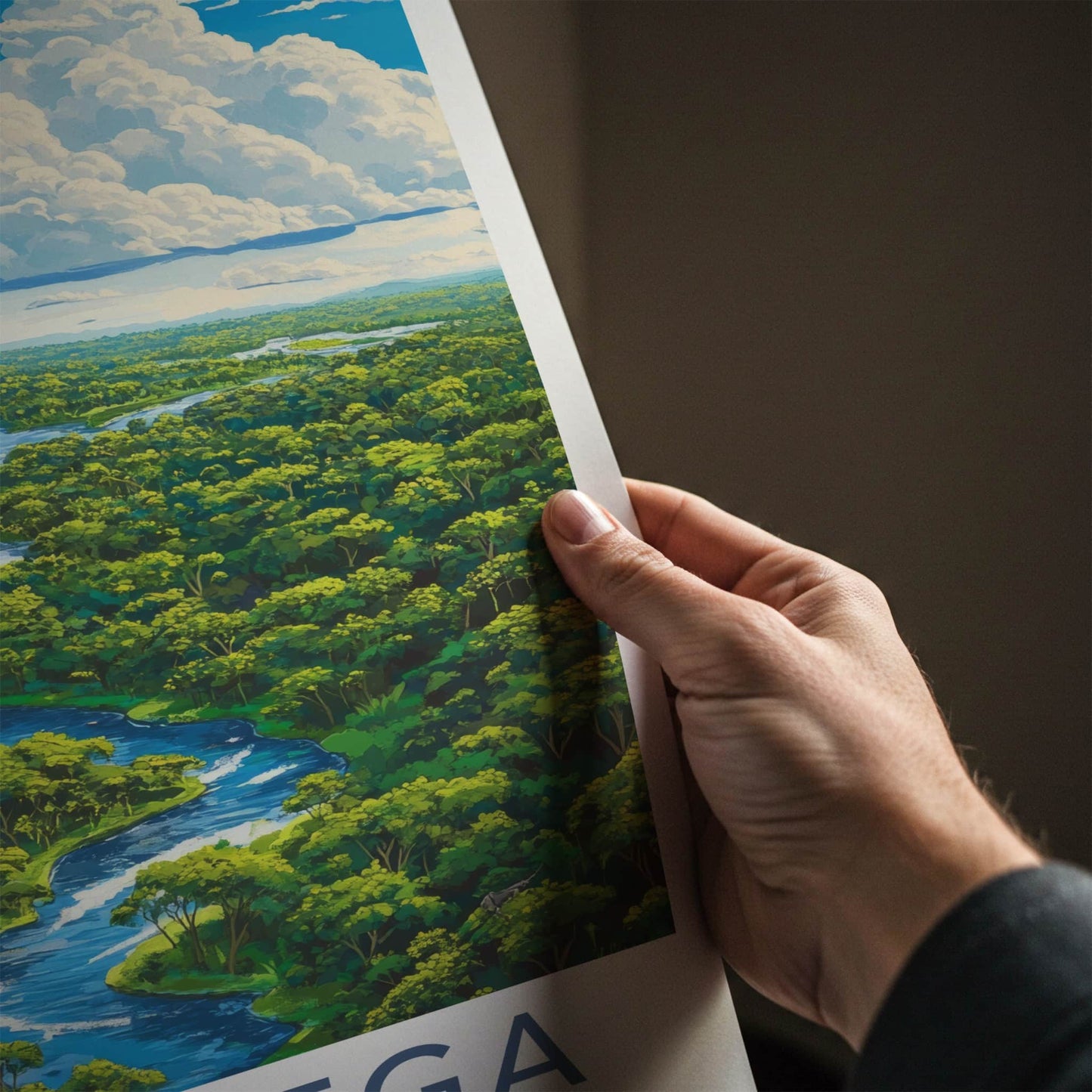 Kakamega Poster - Kenya Travel Art - Winding Forest River Home Decor