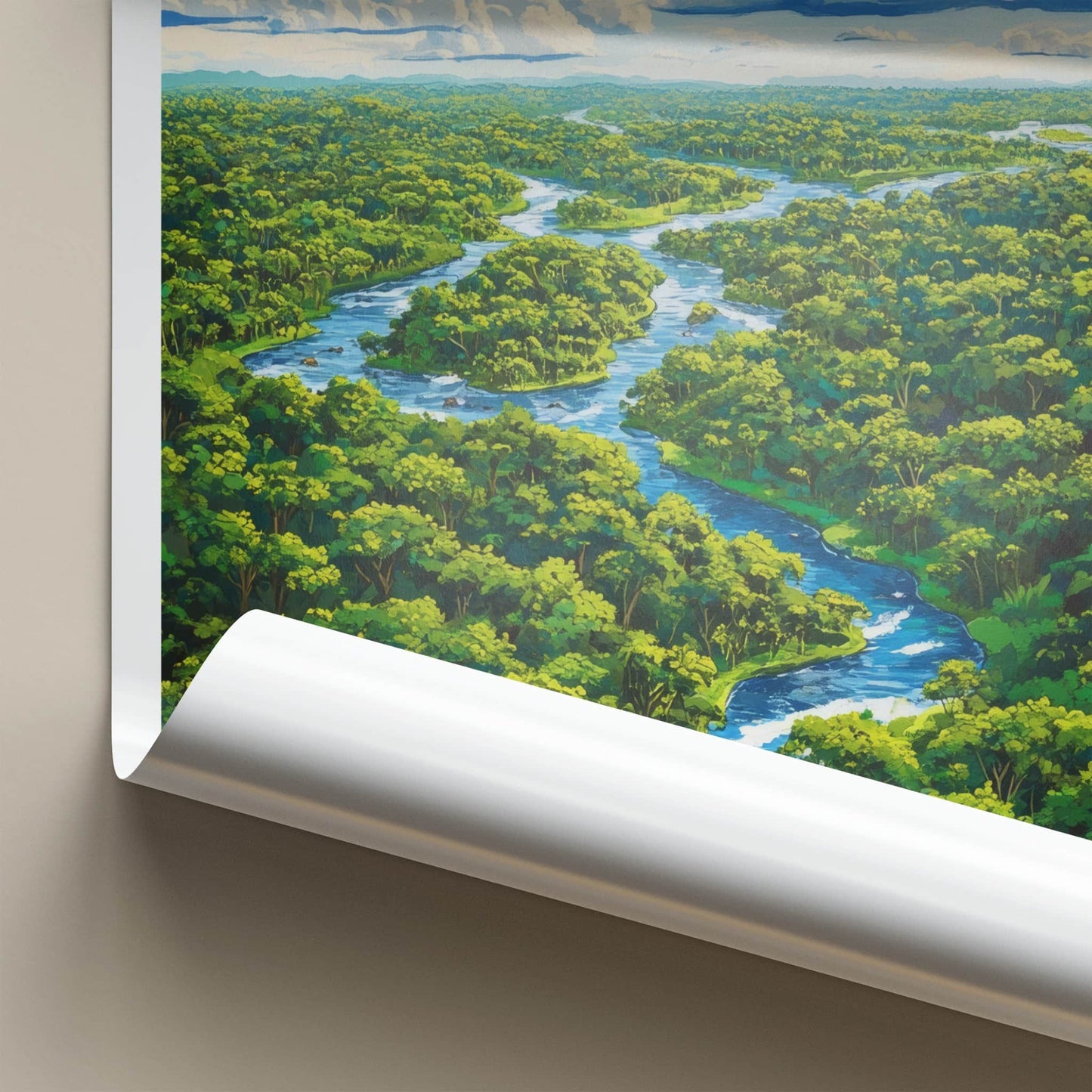 Kakamega Poster - Kenya Travel Art - Winding Forest River Home Decor