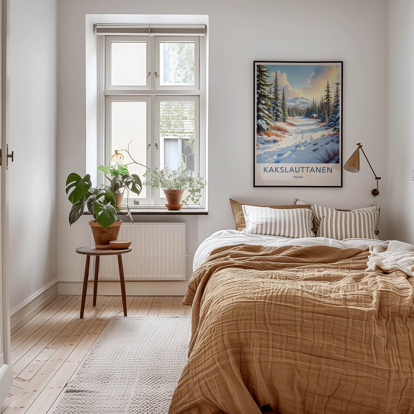 Kakslauttanen Poster - Finland Travel Art - Snowy Forest Cabin Home Decor