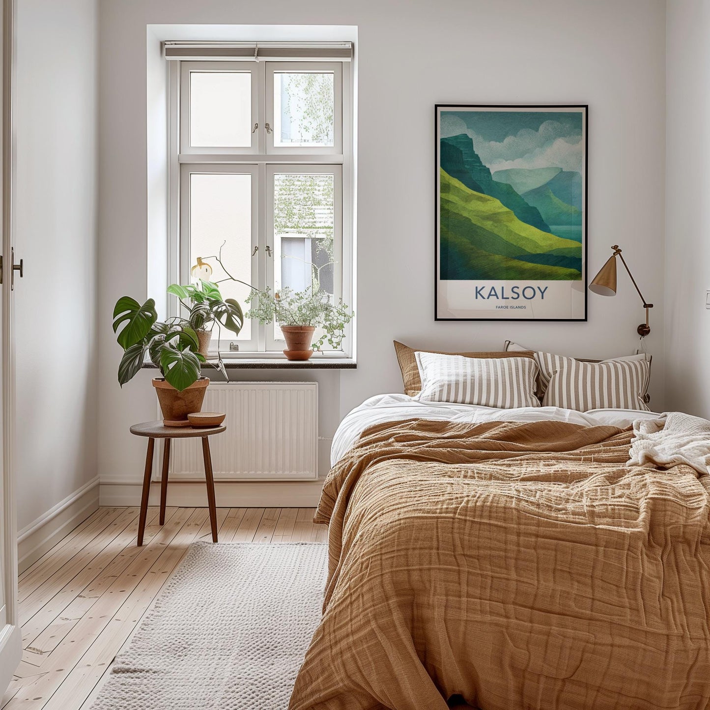 Kalsoy Poster - Faroe Islands Travel Art - Layered Island Landscape Home Decor